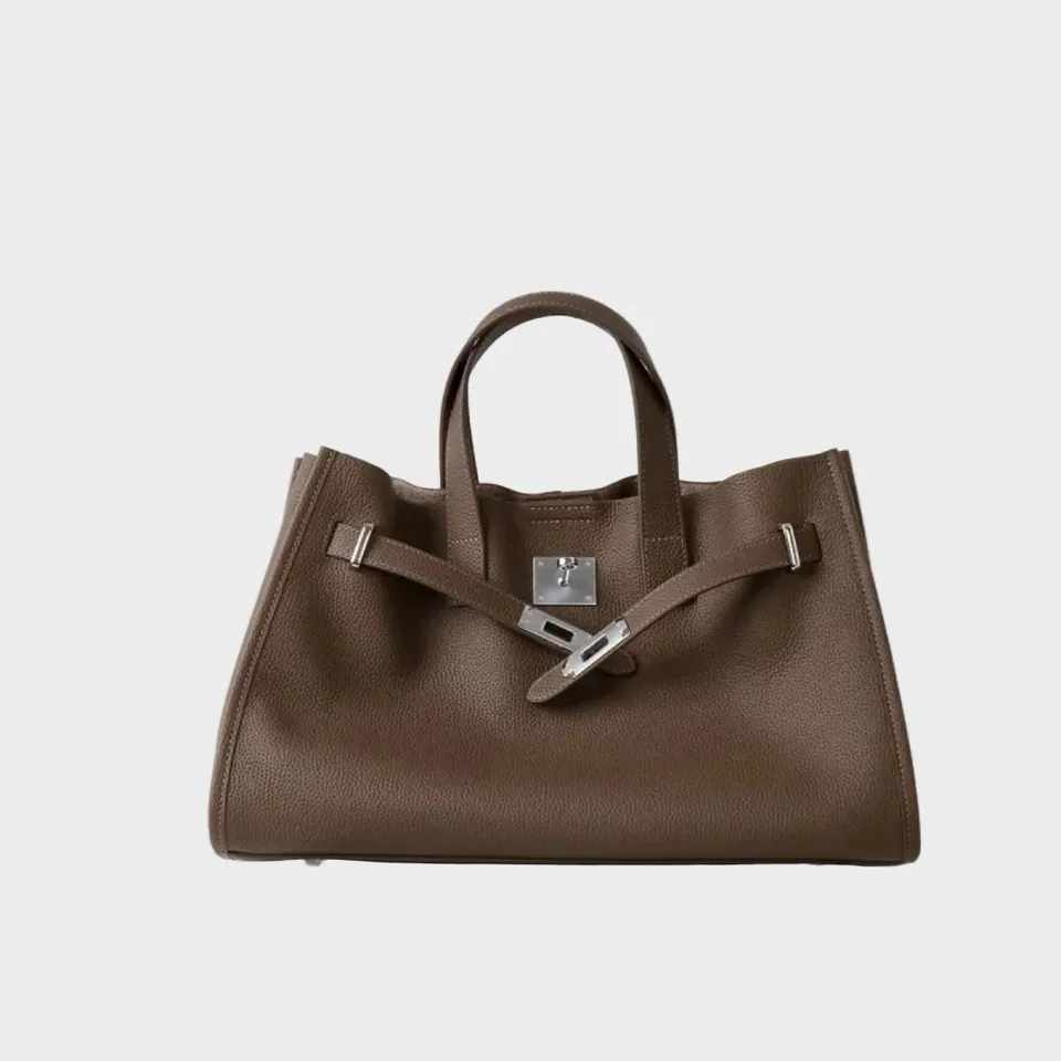 Norielle shopper kabelka s dvojitou rukojetí hnědá