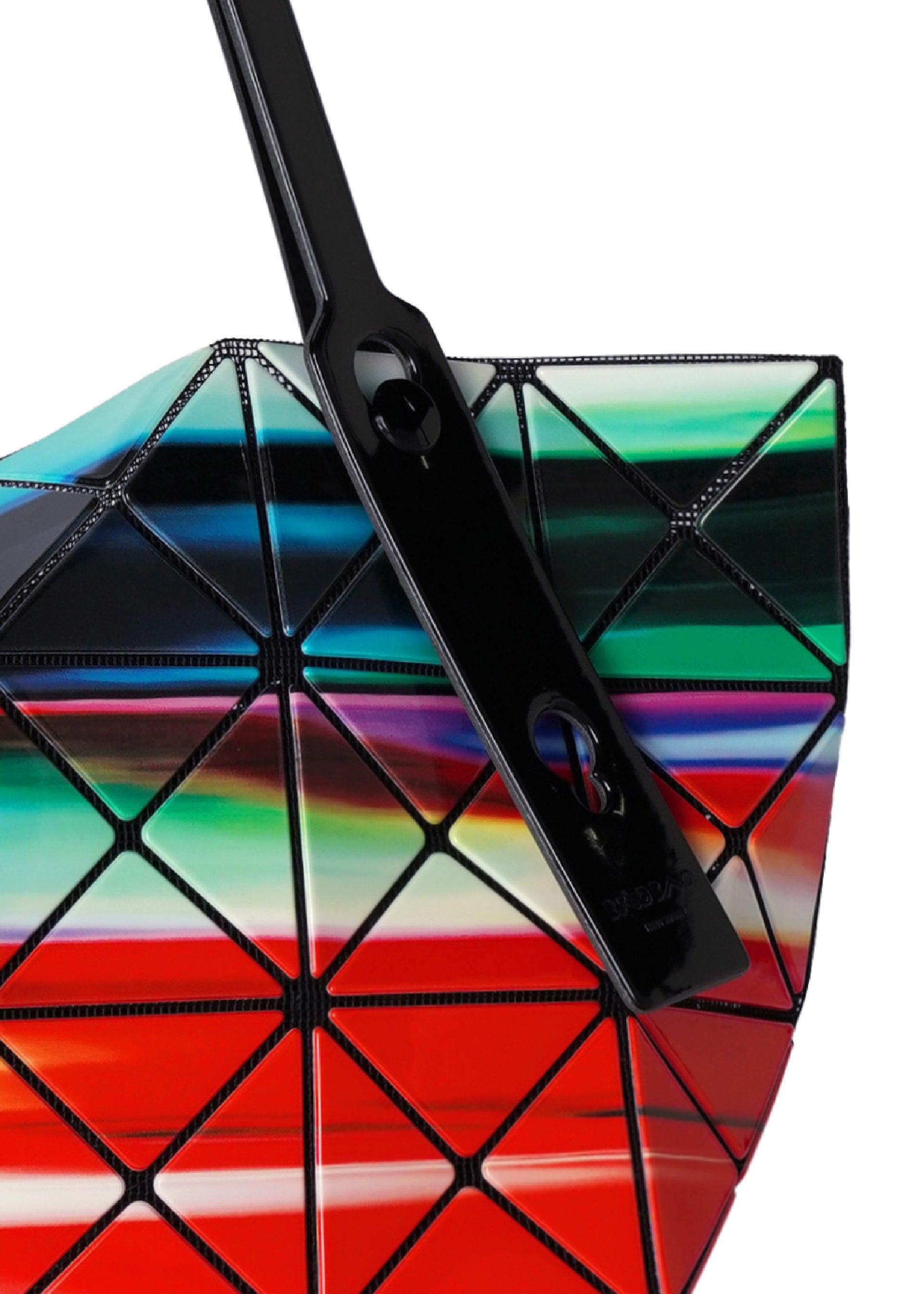 Issey Miyake Warp tote taška červená mix lak