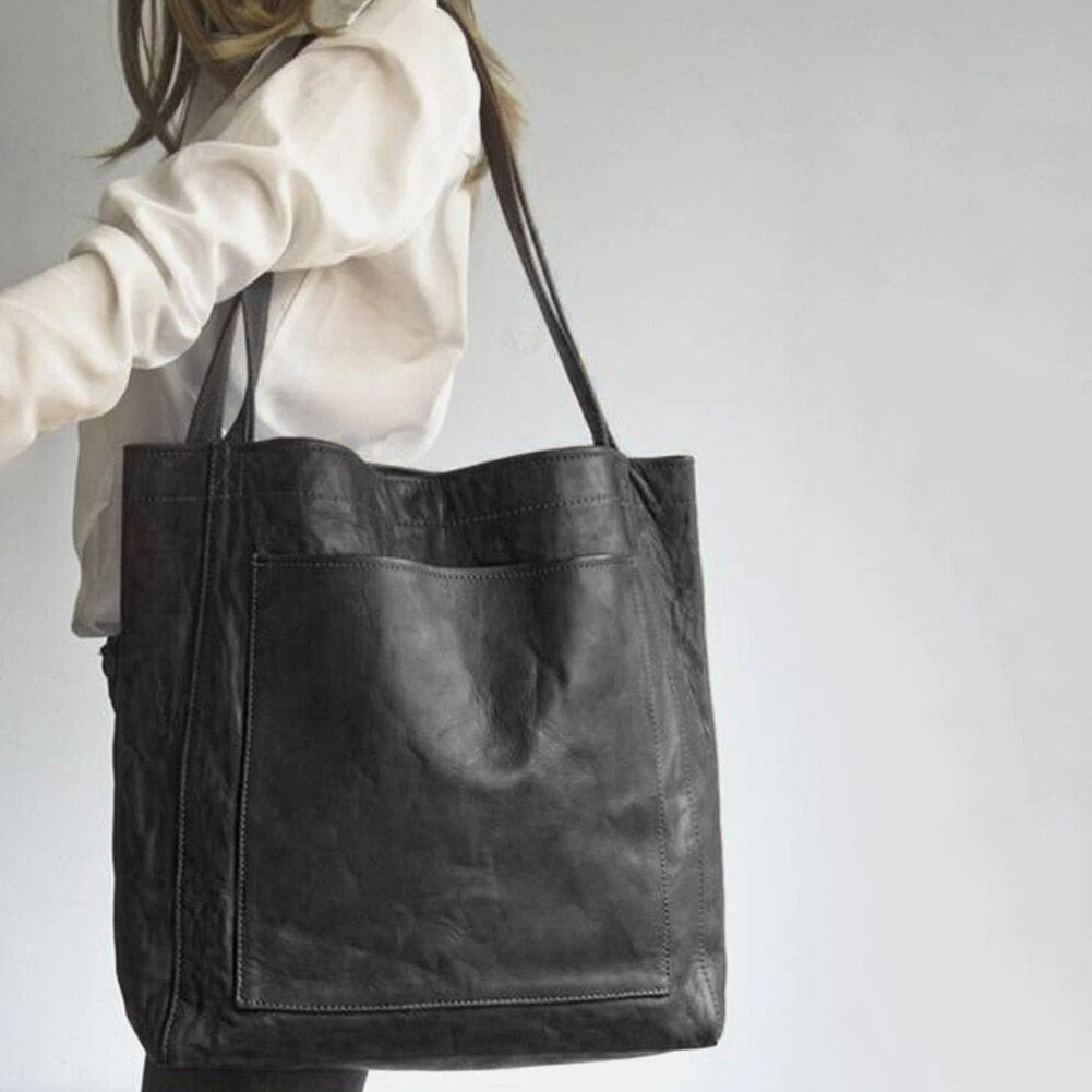 Norielle velká hnědá kabelka shopper na rameno