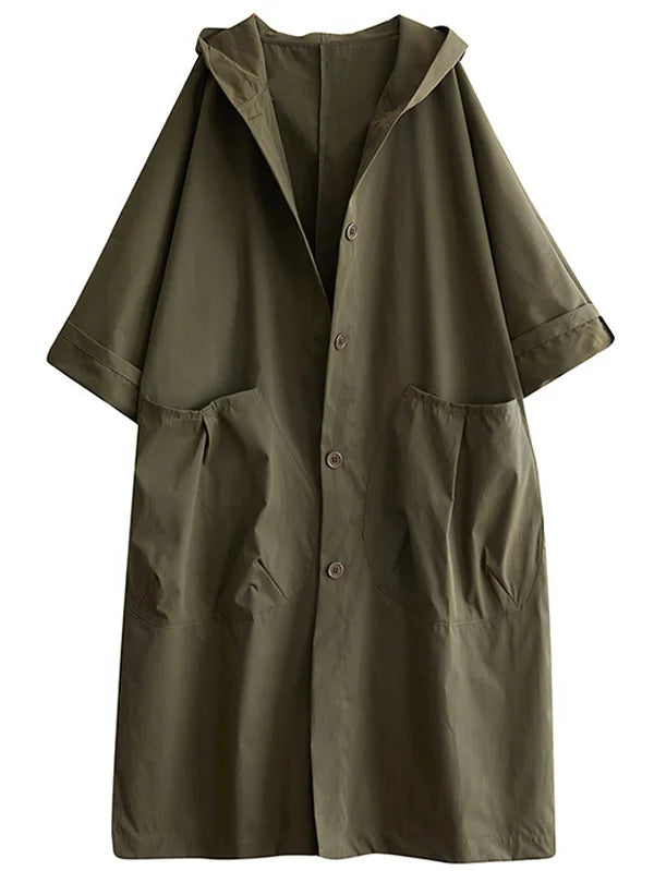 Norielle cape kabát oversize béžový s kapucí