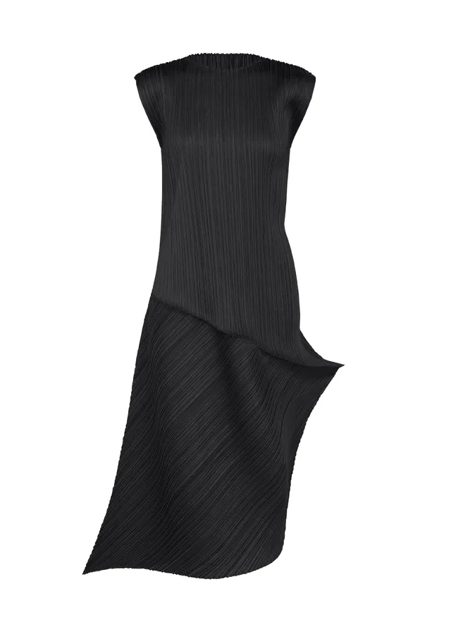 Issey Miyake Leap šaty černé asymetrické