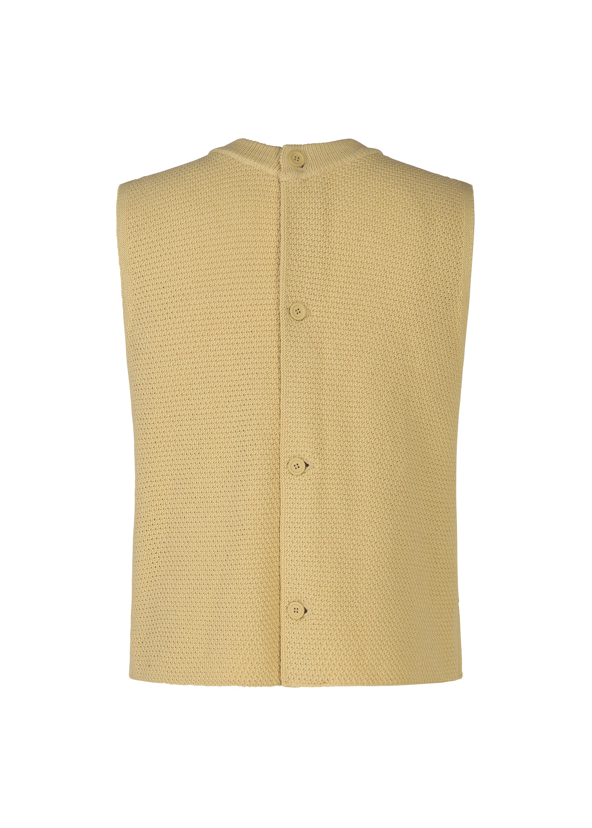 Issey Miyake Rustic Knit pletená vesta černá