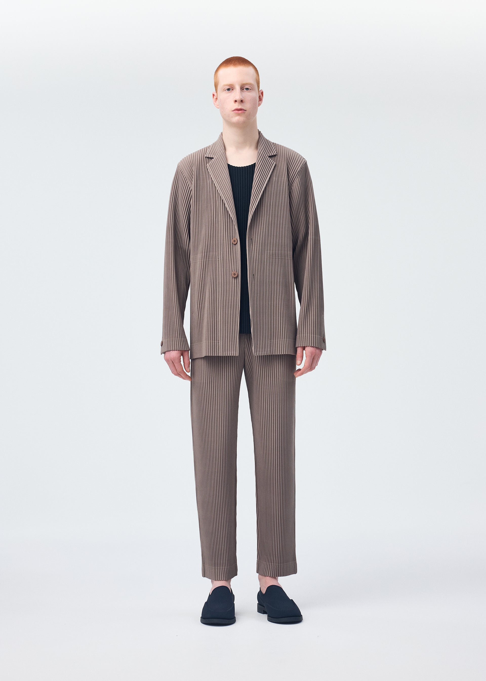 Issey Miyake Tailored Pleats 1 sako Riverside Gray lehké