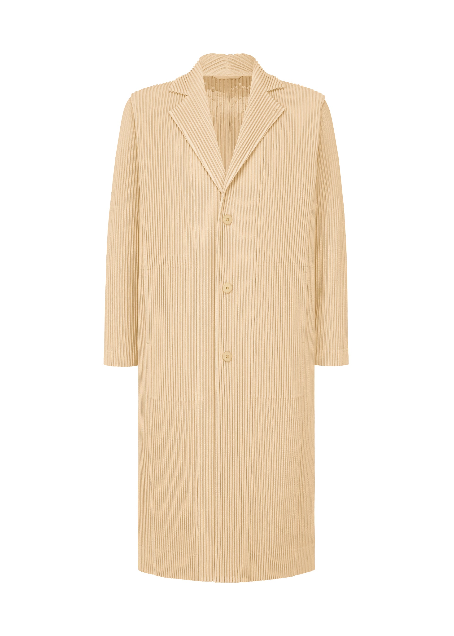 Issey Miyake Tailored Pleats 2 sako černé dlouhé