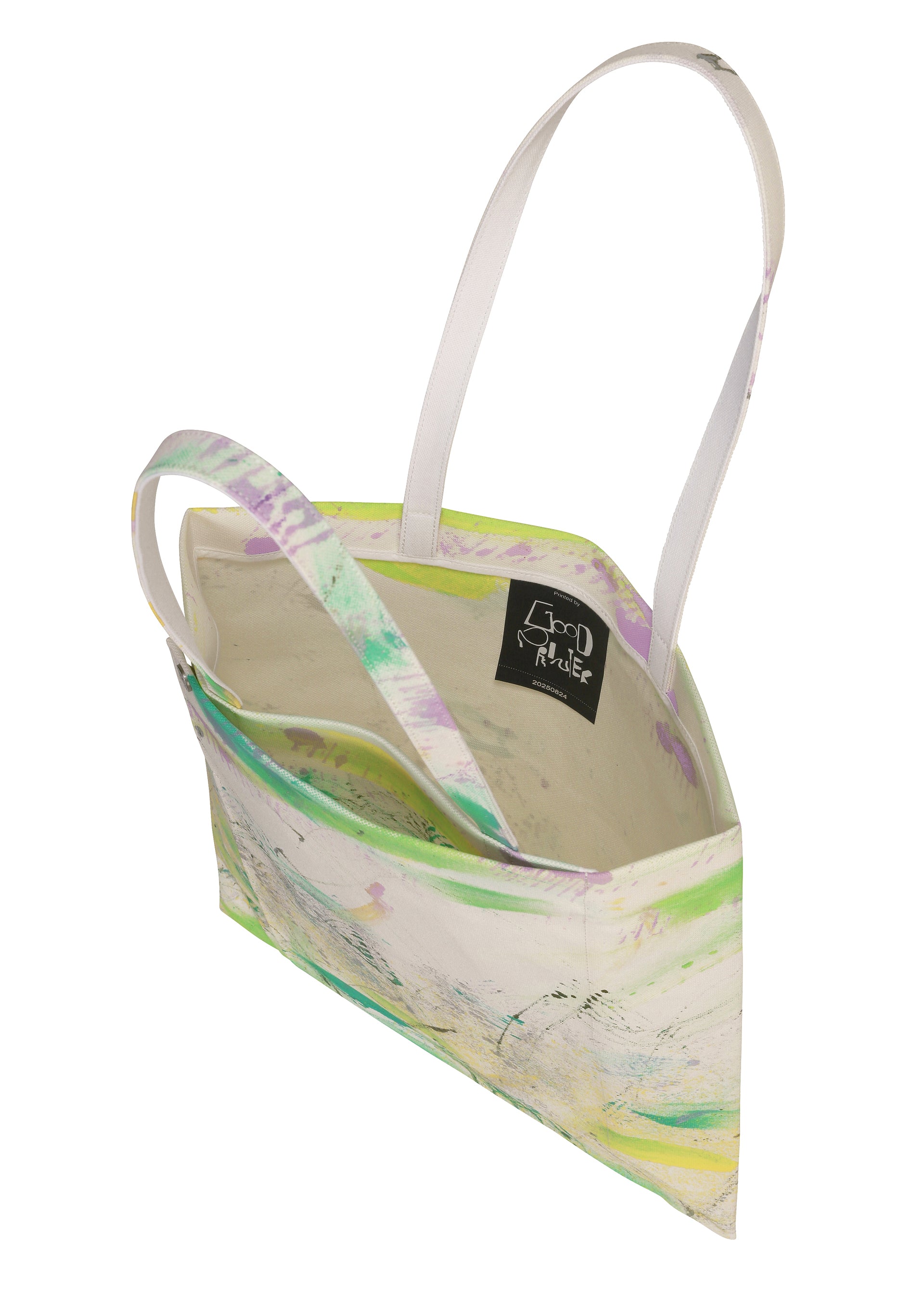 Issey Miyake Good Goods Good Printer's Bag Daikanyama tote fialová s potiskem