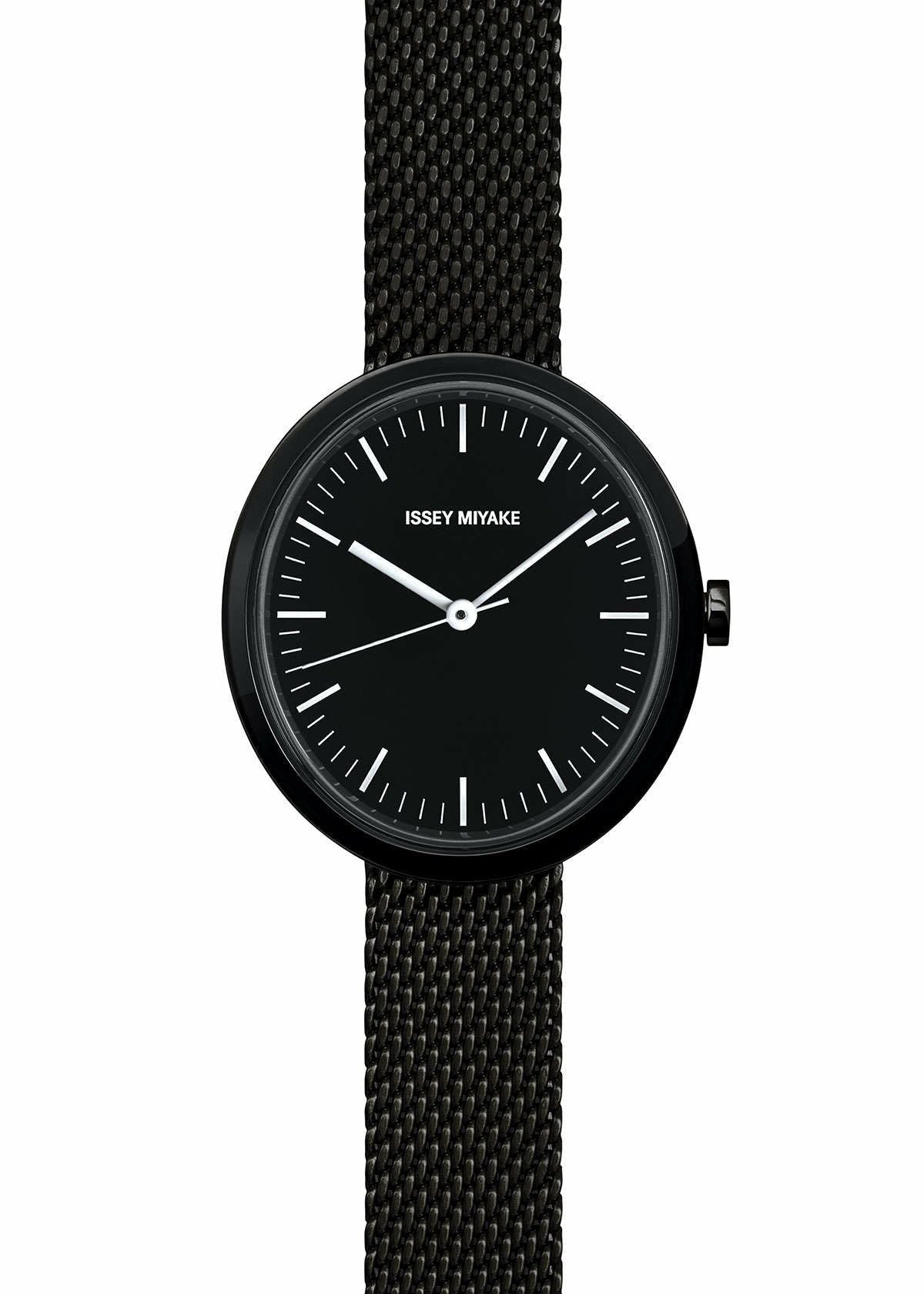 Issey Miyake Ellipse Mini hodinky černé