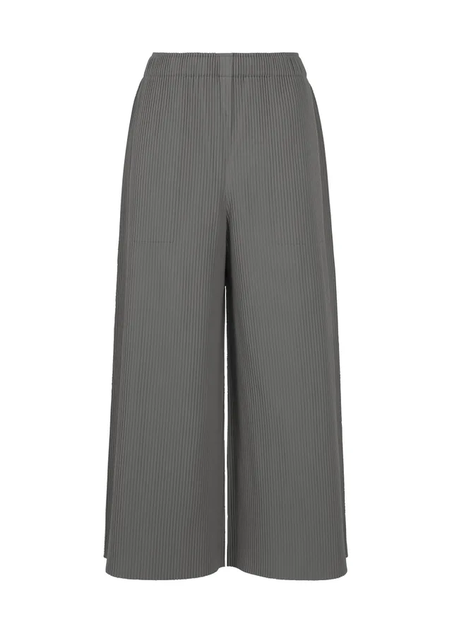 Issey Miyake Fine Knit Pleats kalhoty charcoal široké