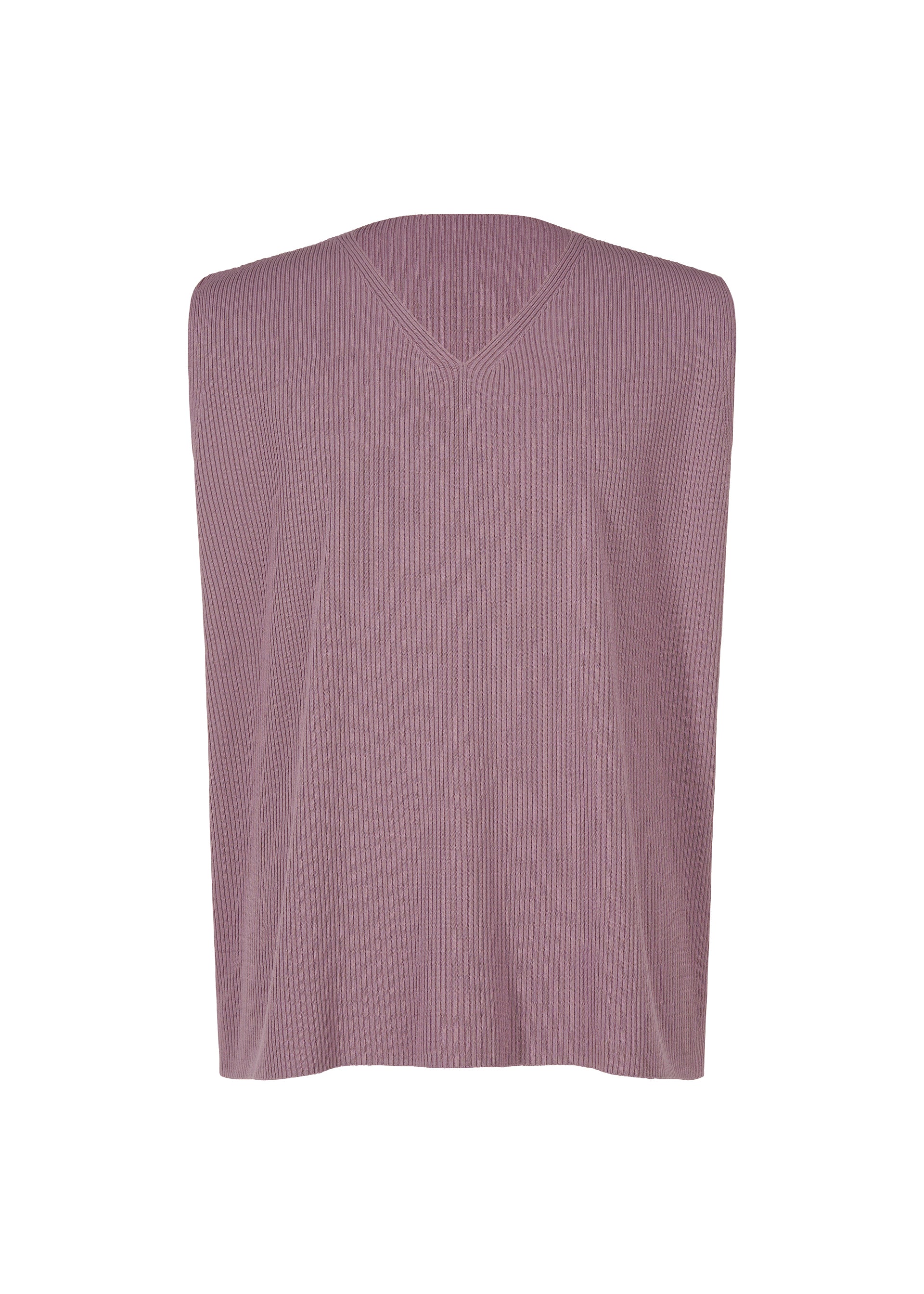 Issey Miyake Basic Knit vesta purple výstřih V