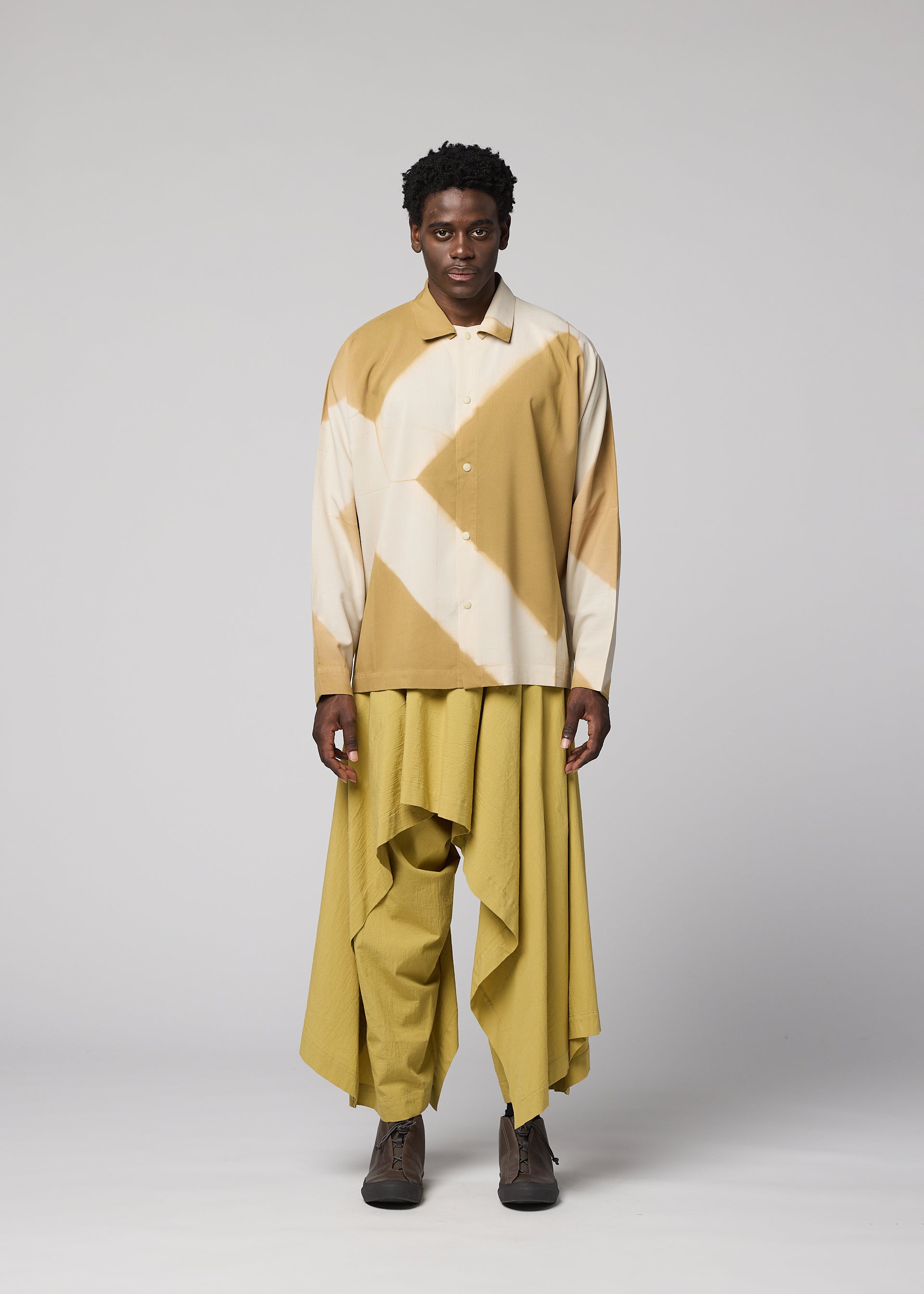 Issey Miyake Itajime Shirt košile černá geometrická