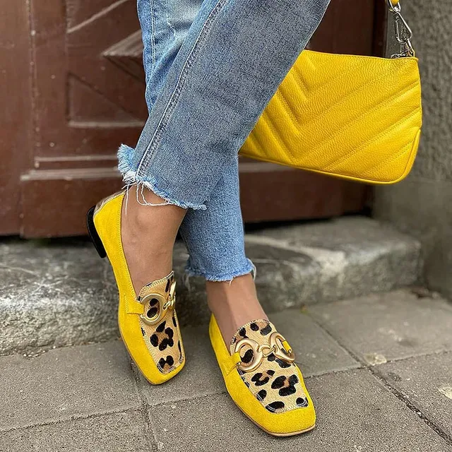 Norielle mokasíny leopardí s řetízkem 38
