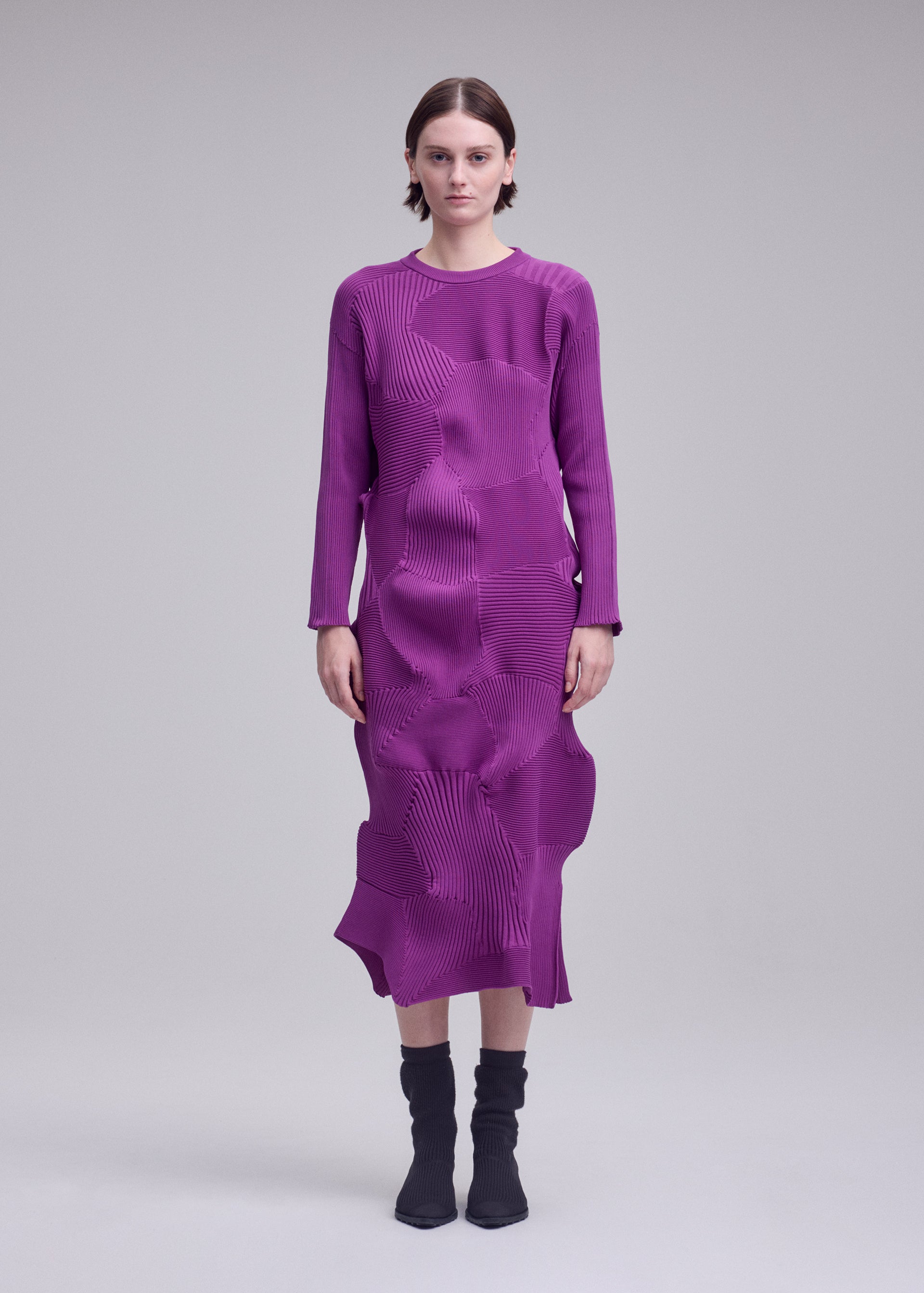 Issey Miyake Kone Kone IM63234 šaty gray vel. 2 úplet
