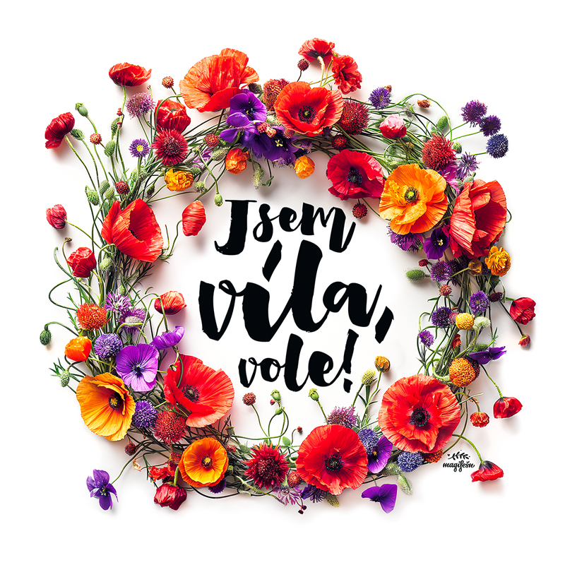 Magifešn BIO Tričko ROLL Jsem víla, vole! Maková splývavé