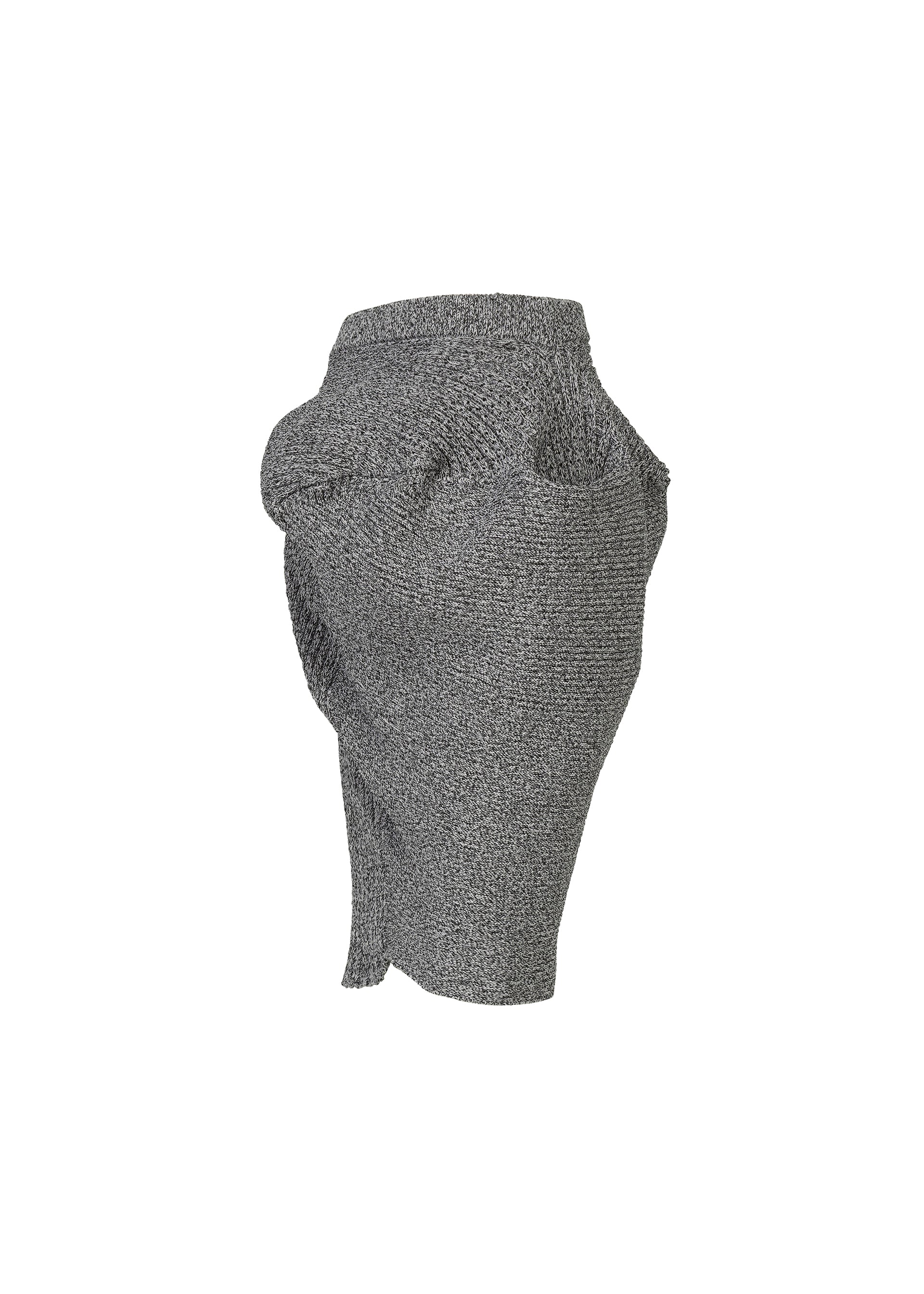 Issey Miyake Found Stone pletená minisukně off-white