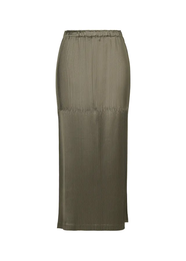 Issey Miyake Glossed Panels Pleats sukně šedá vel. 1 lesklá