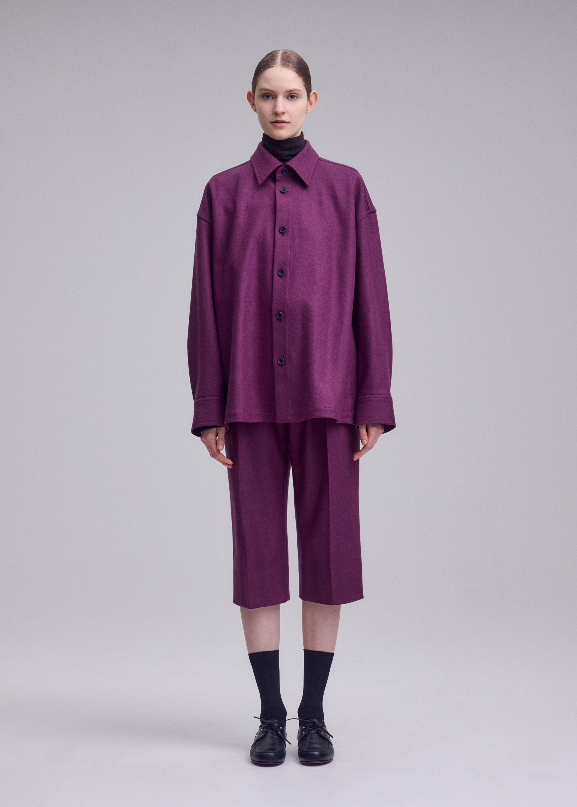 Issey Miyake MANNER kalhoty šedé vlněné
