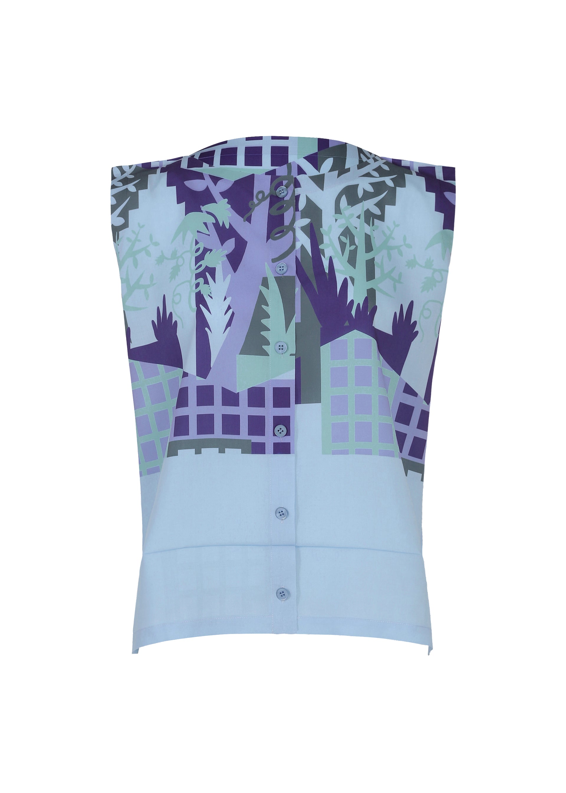me Issey Miyake Building Print top bez rukávů