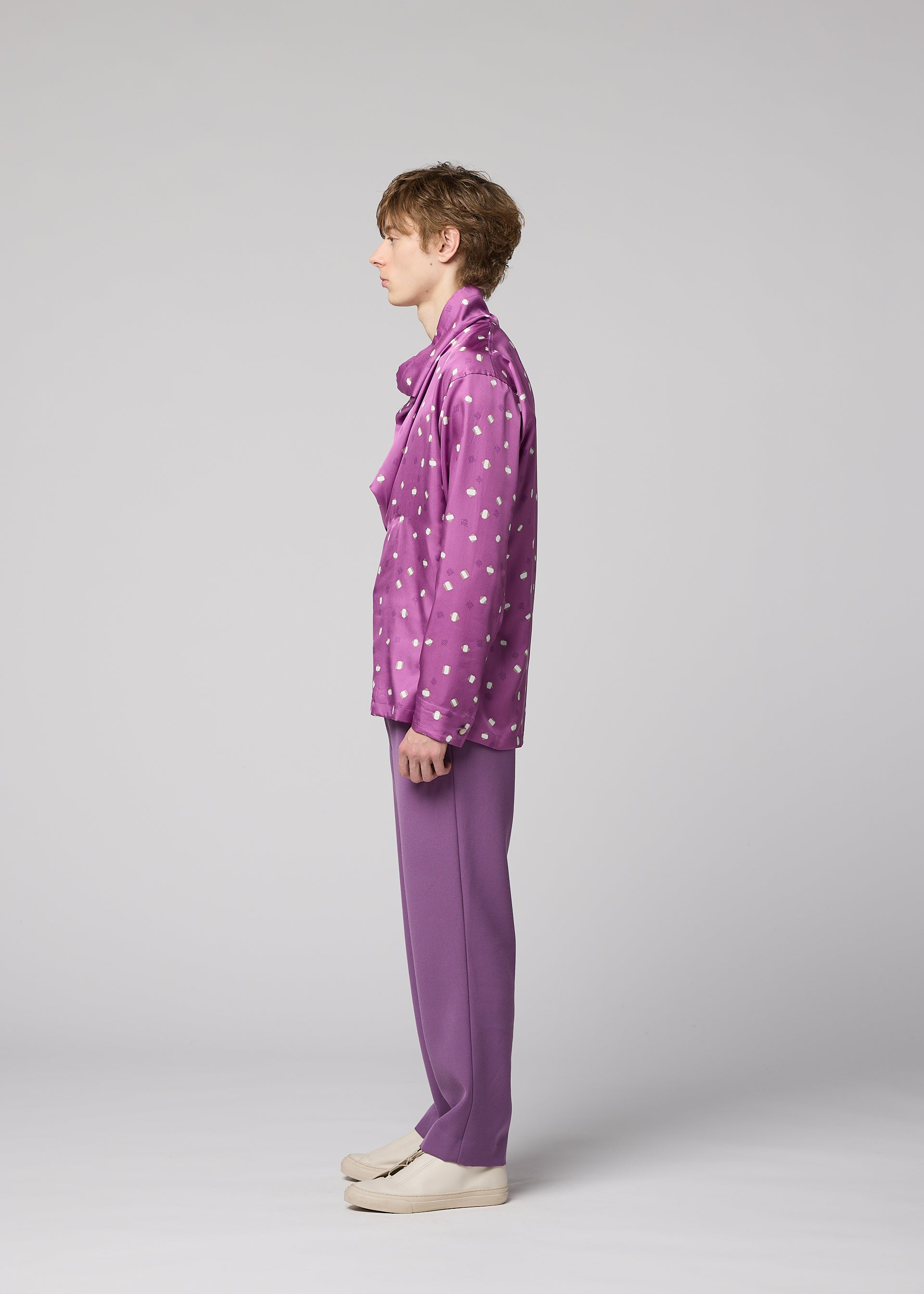 Issey Miyake Merry Satin košile černá