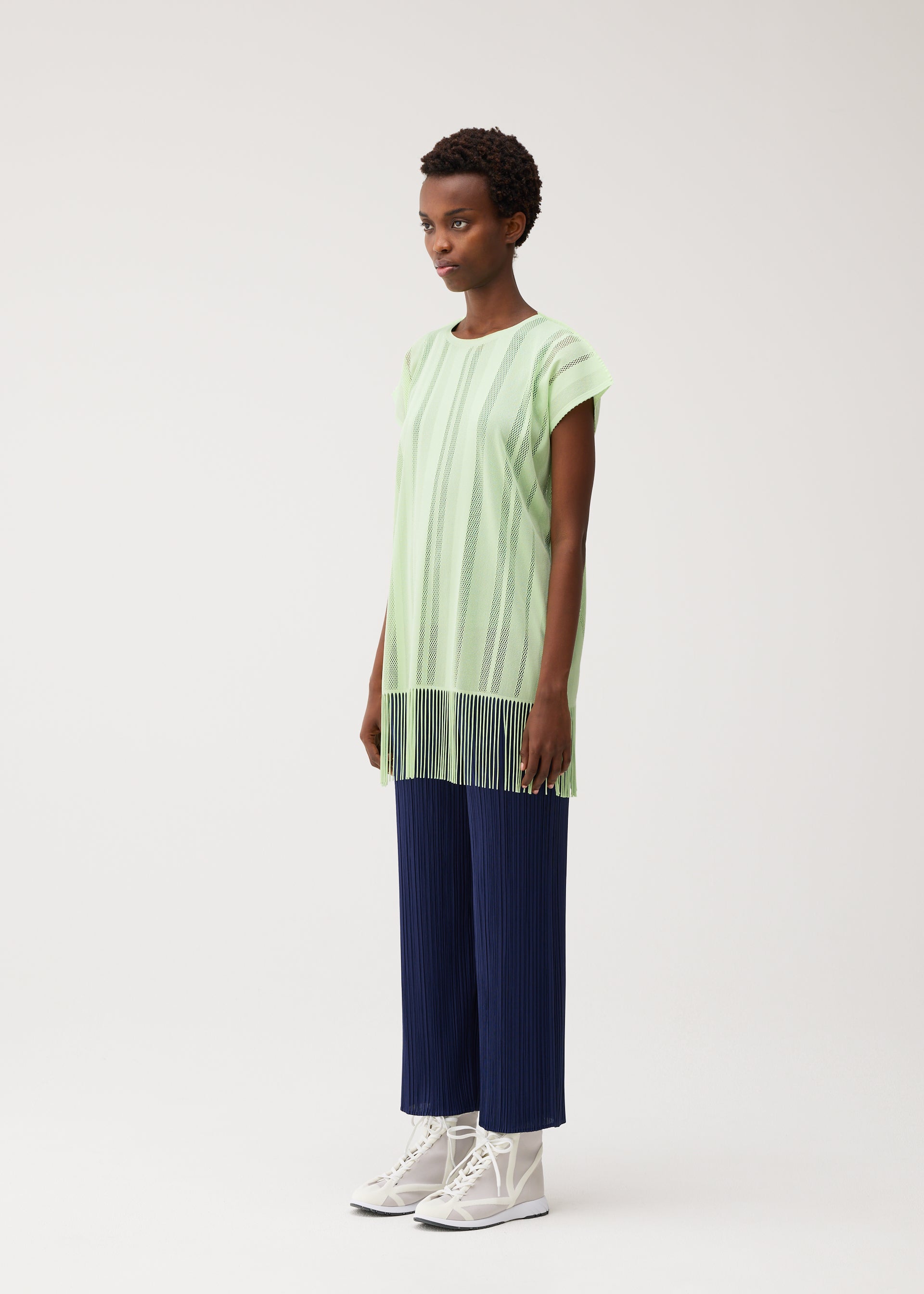 Issey Miyake A-POC Lace tunika černá se štolou