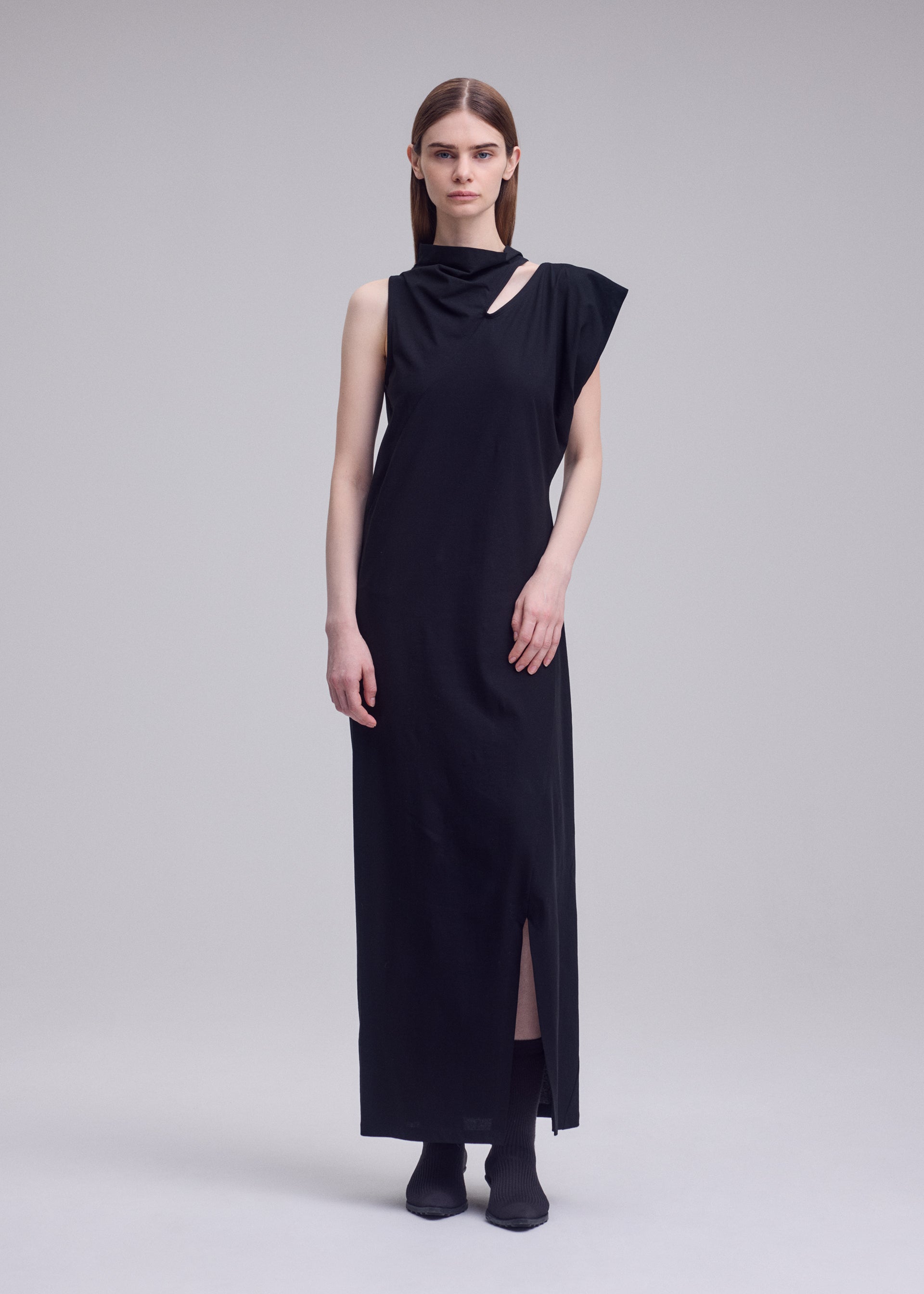 Issey Miyake Tubular-T dámské šaty off-white