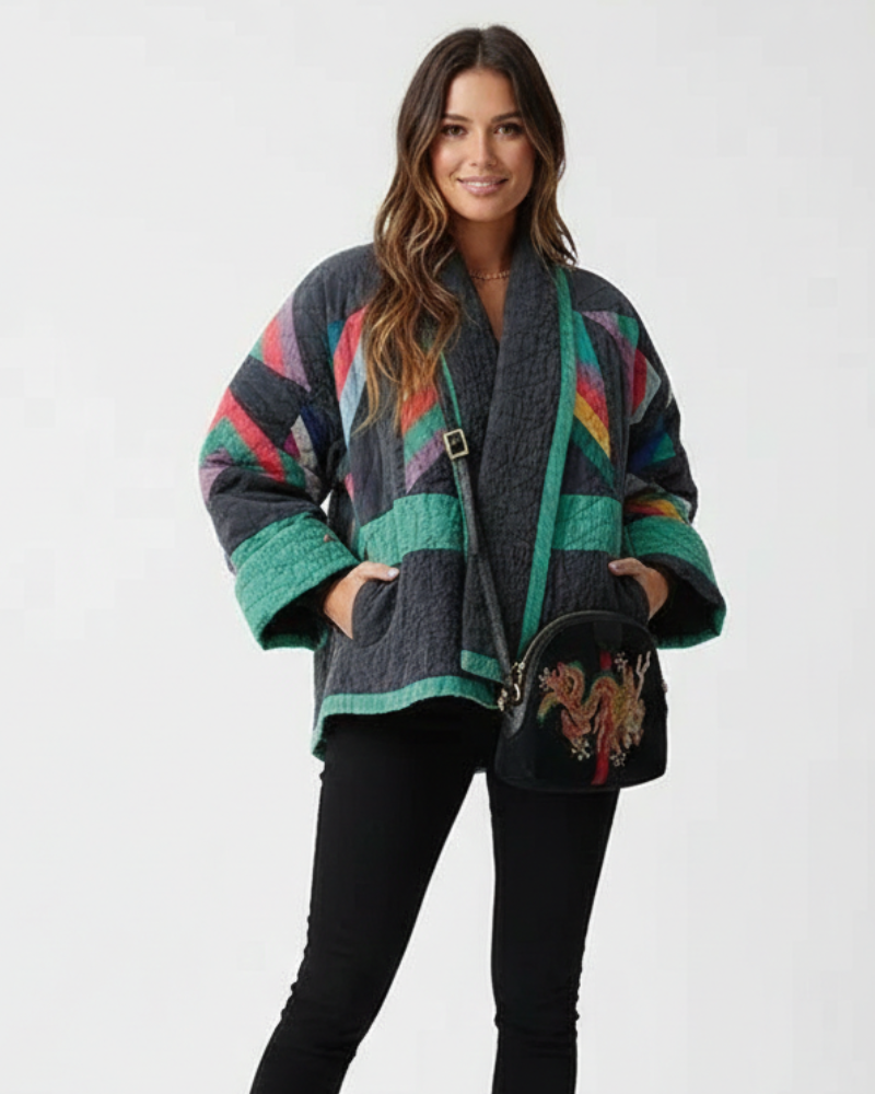 Norielle oversize bunda se vzorem zelená