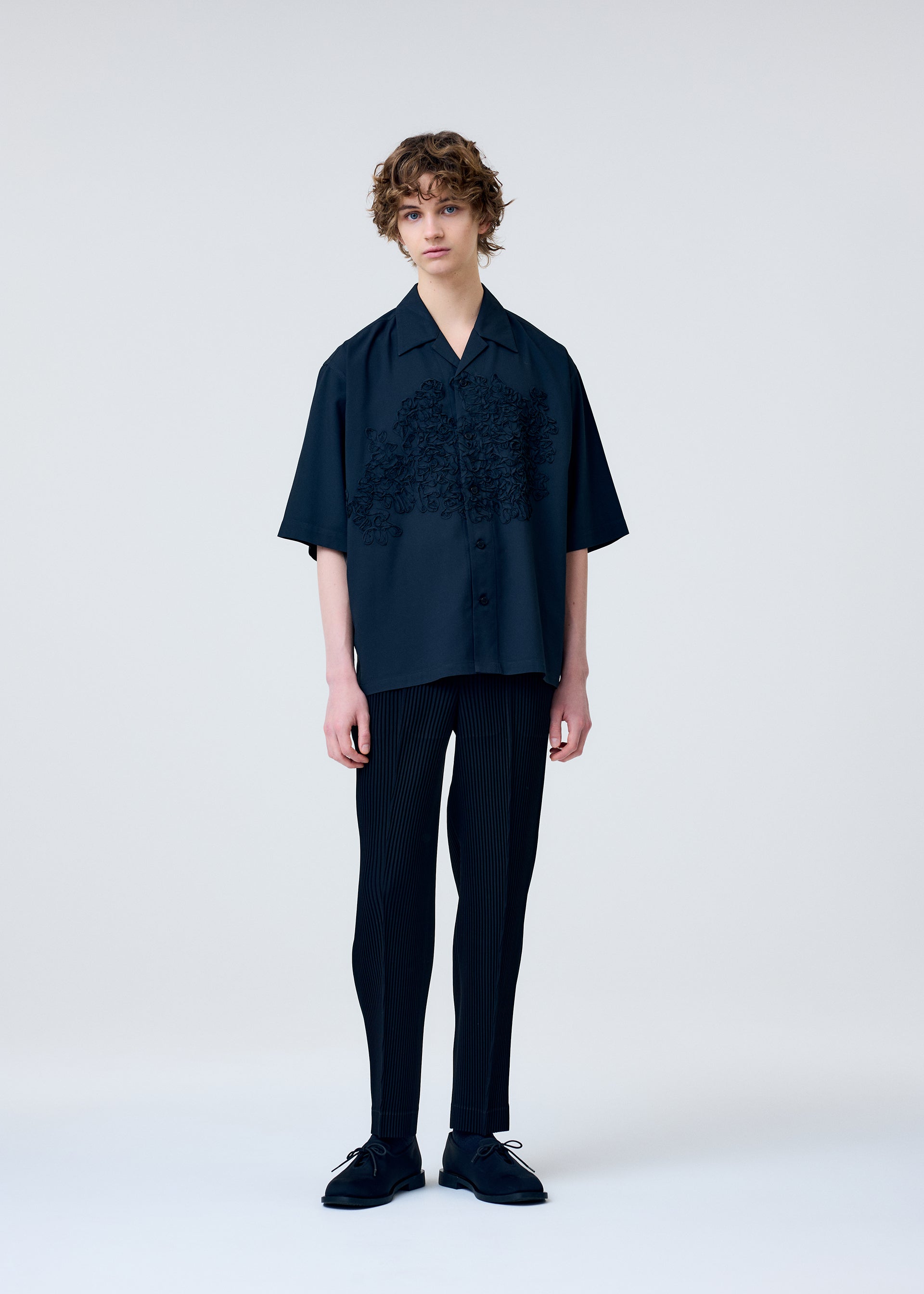 Homme Plissé Issey Miyake Embroidery Press košile bílá