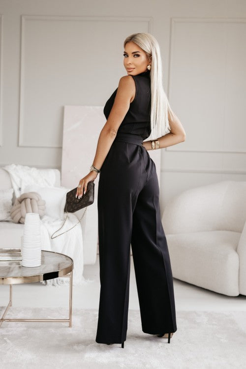 Norielle Tailleur kombinéza s výstřihem do V černá
