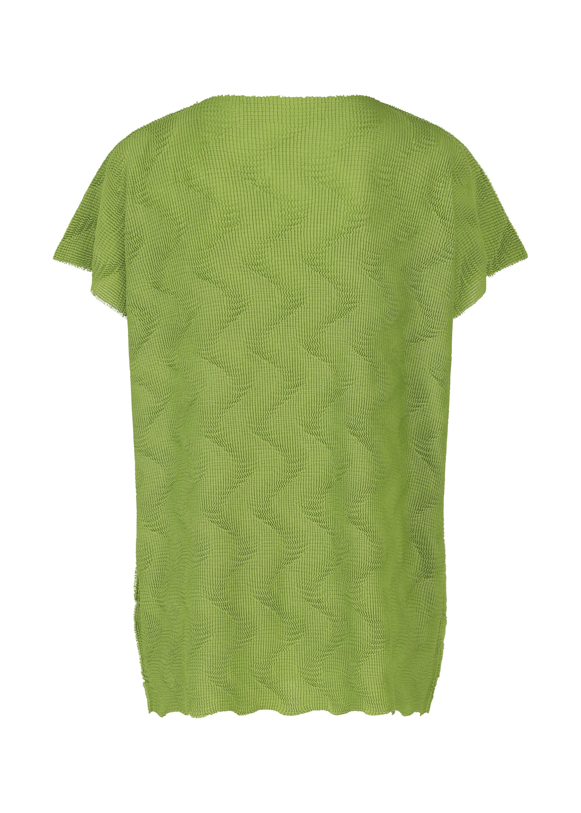 Issey Miyake Wave Knit Stretch Pleats top bílý vlnitý
