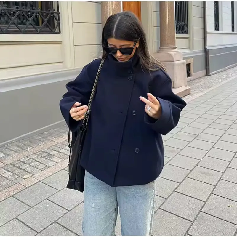 Norielle Elise krátká bunda dvouřadá černá