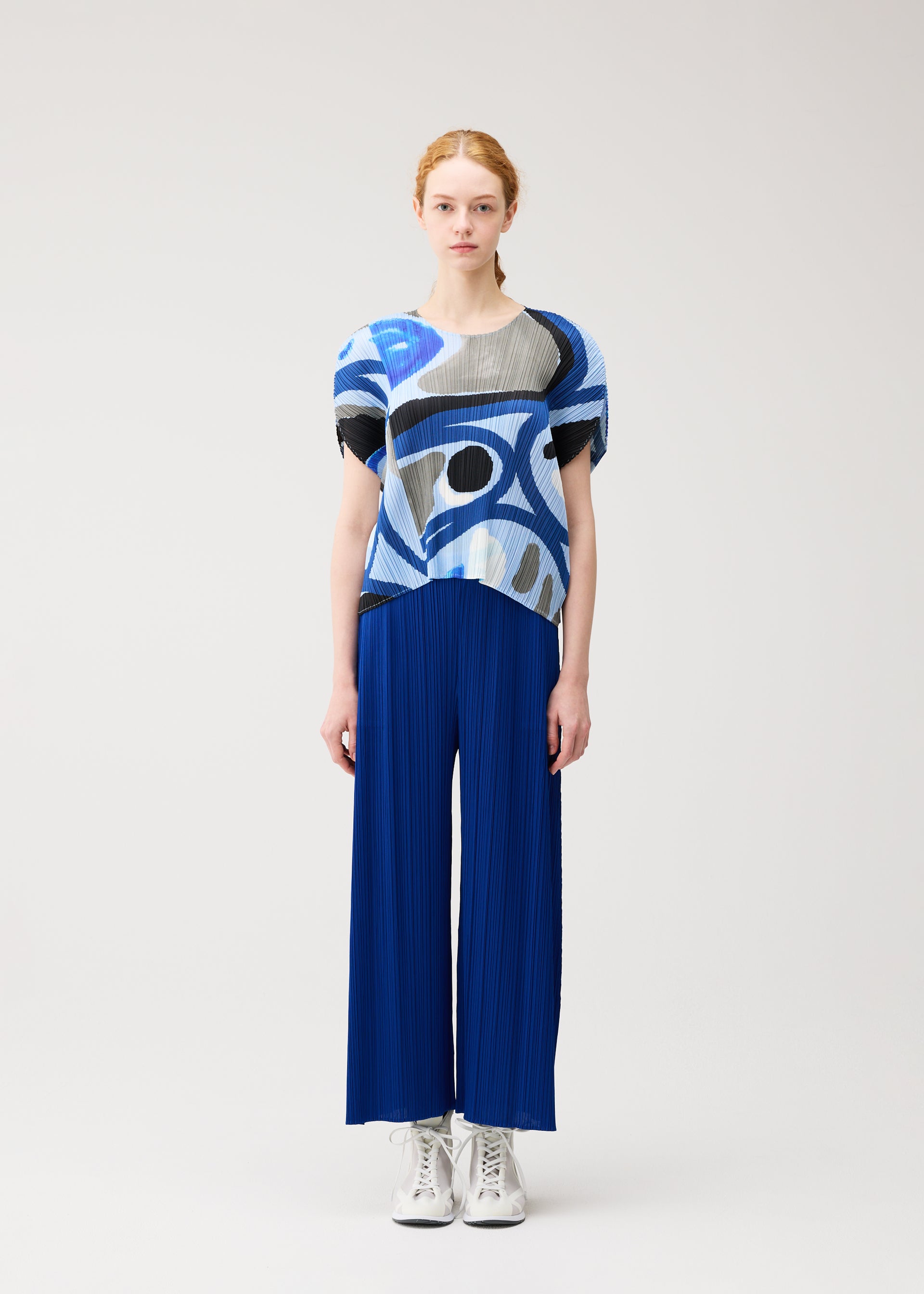 Pleats Please Issey Miyake Roll top světle modrý