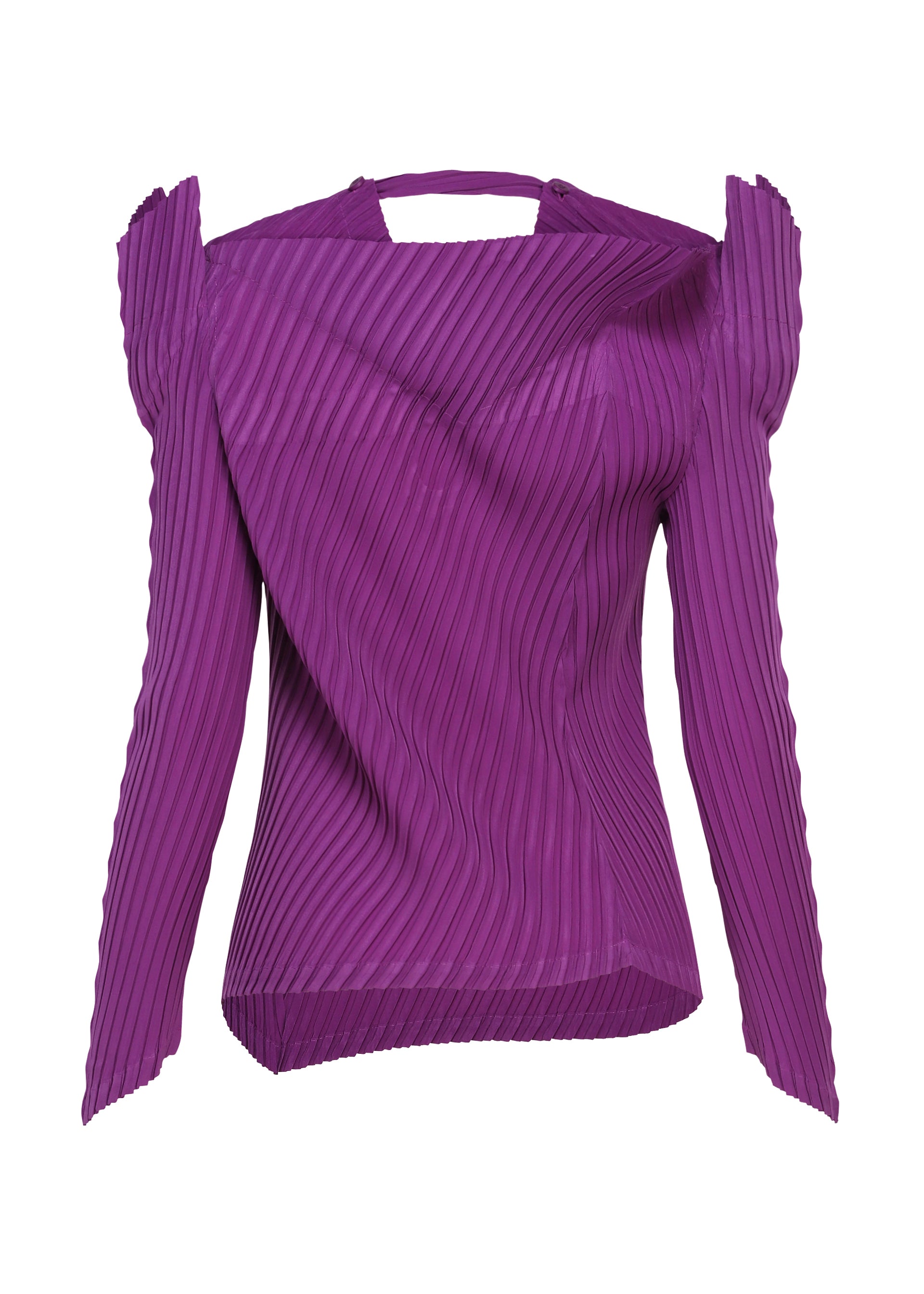 Issey Miyake Tubular Pleats top černý vel. 2 splývavý