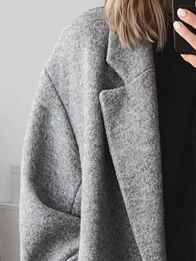 Norielle Oversize dlouhý kabát šedý minimalistický