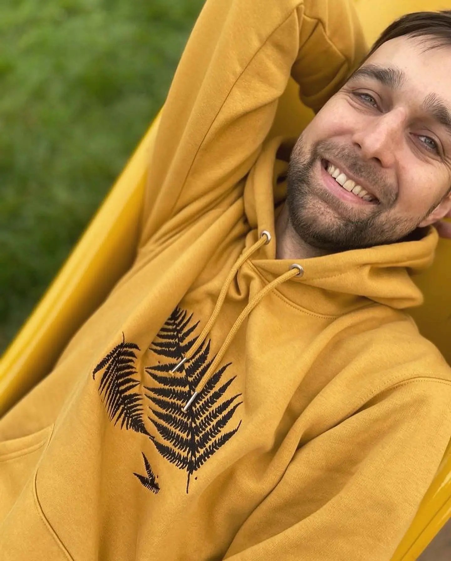Magifešn CAPS mikina Kapradiny černá biobavlněná