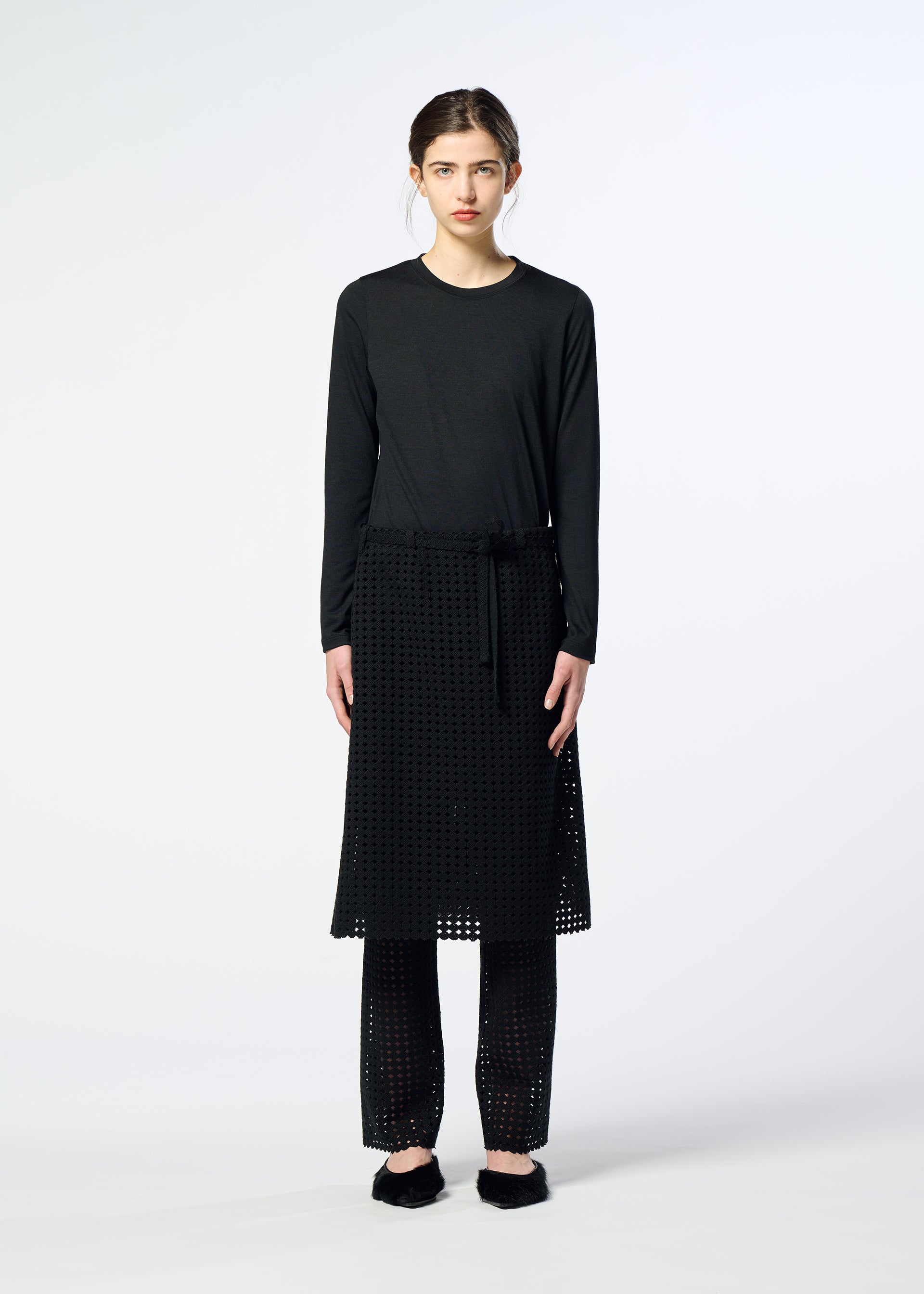 HaaT Issey Miyake Layers top černý vlněný vel. 2