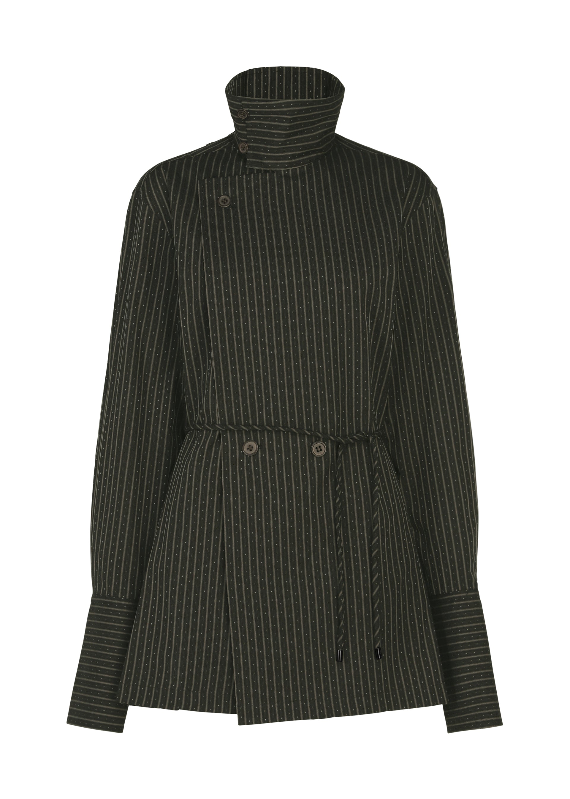 Issey Miyake Monsieur Shirt Dobby Stripe košile bílá