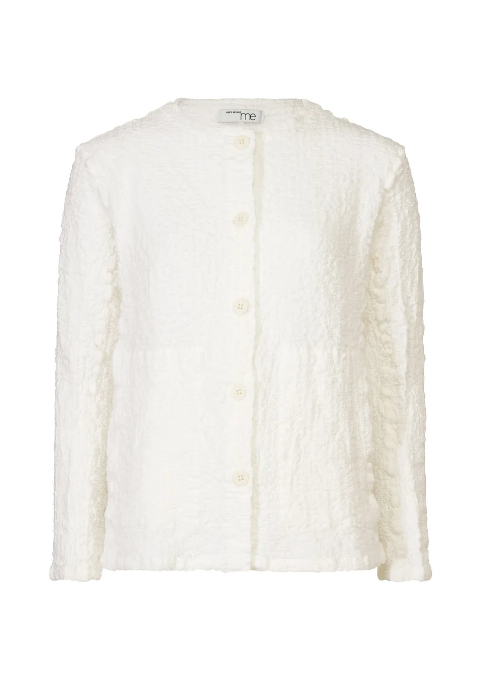 Issey Miyake Cauliflower bunda bílá bavlněná
