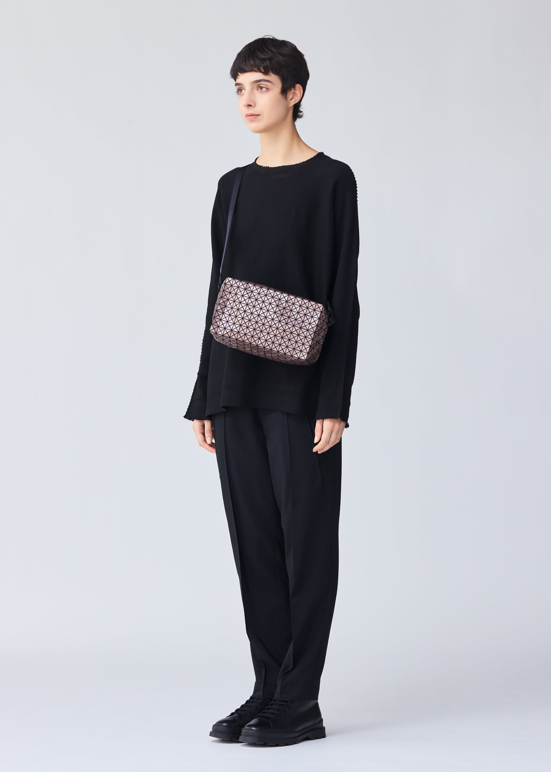 Bao Bao Issey Miyake Saddle Bag Metallic bronzová