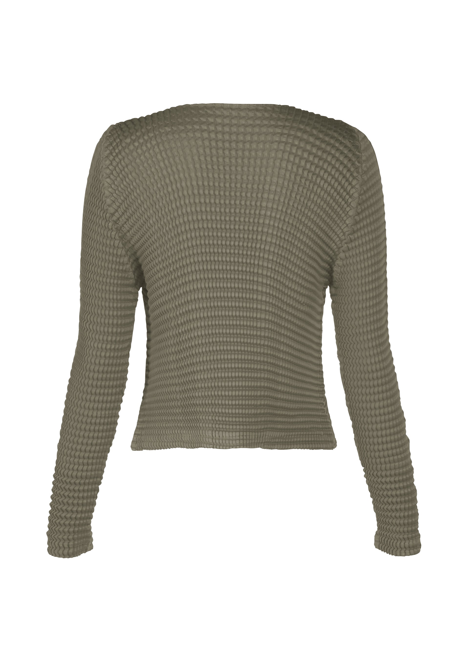 Issey Miyake Suede Like Pleats kardigan šedý semišový
