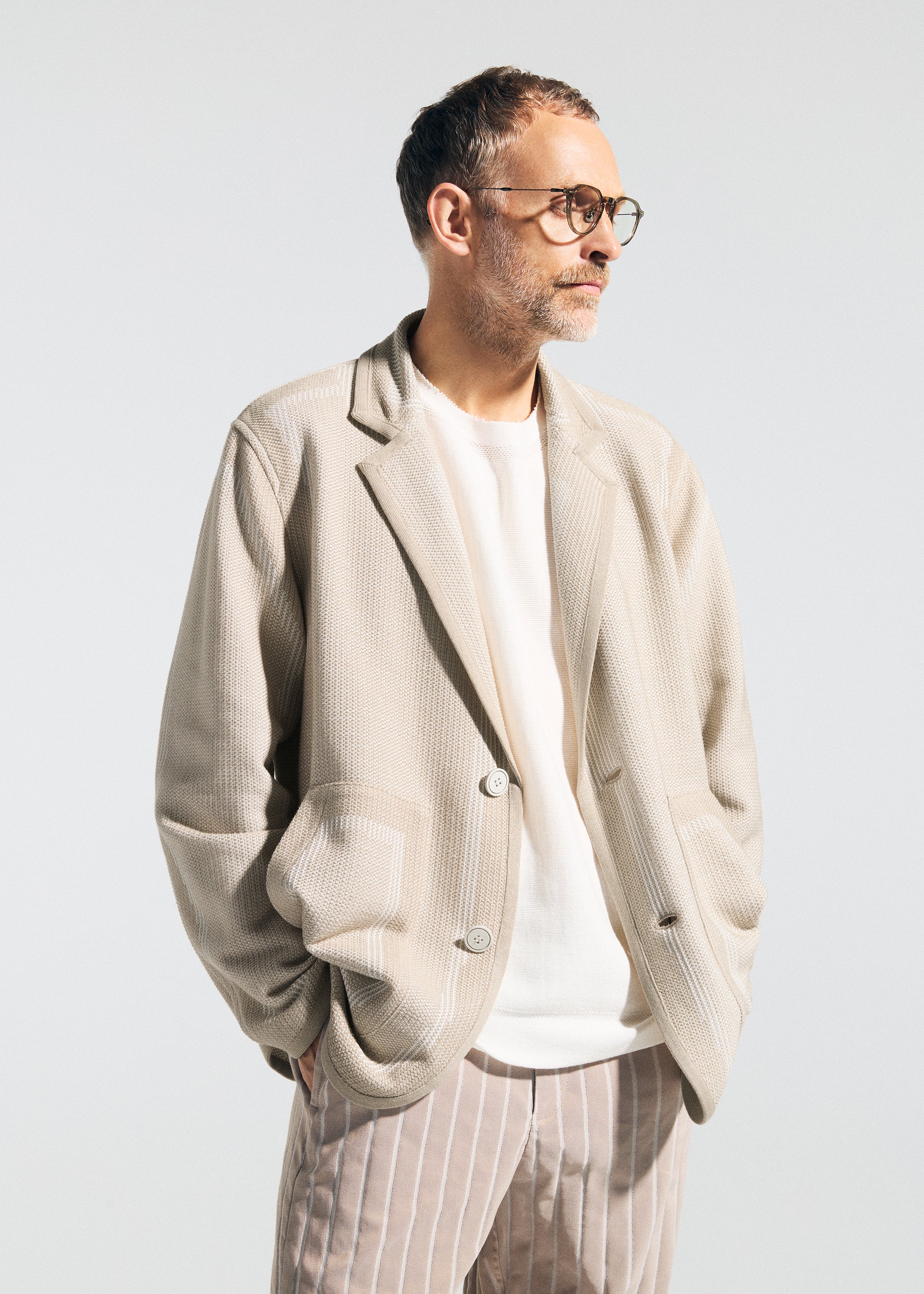 Issey Miyake Type-K 008 pletená bunda černá