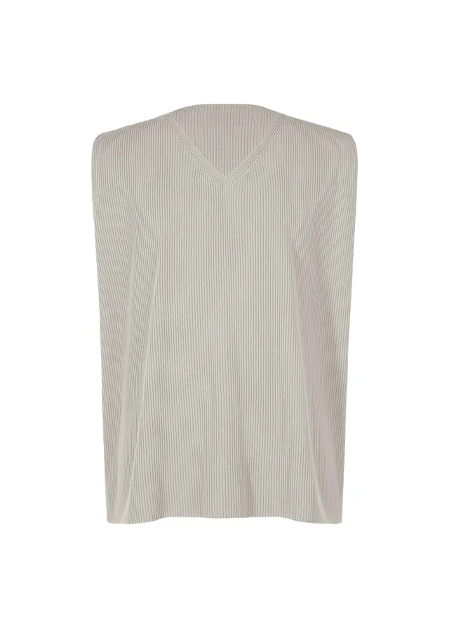 Issey Miyake Basic Knit vesta purple výstřih V
