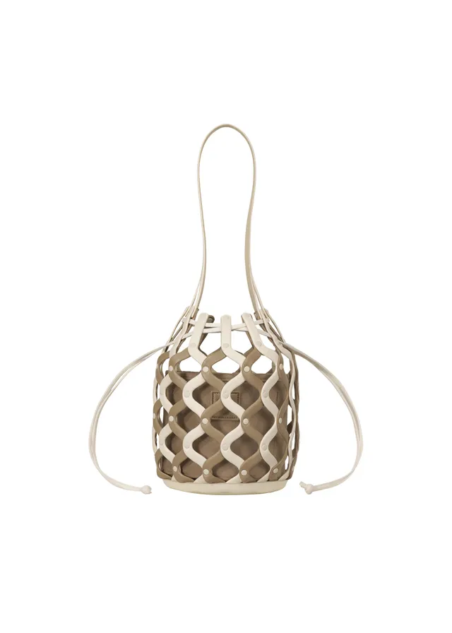 Issey Miyake AMIME kabelka off white beige síťovaná