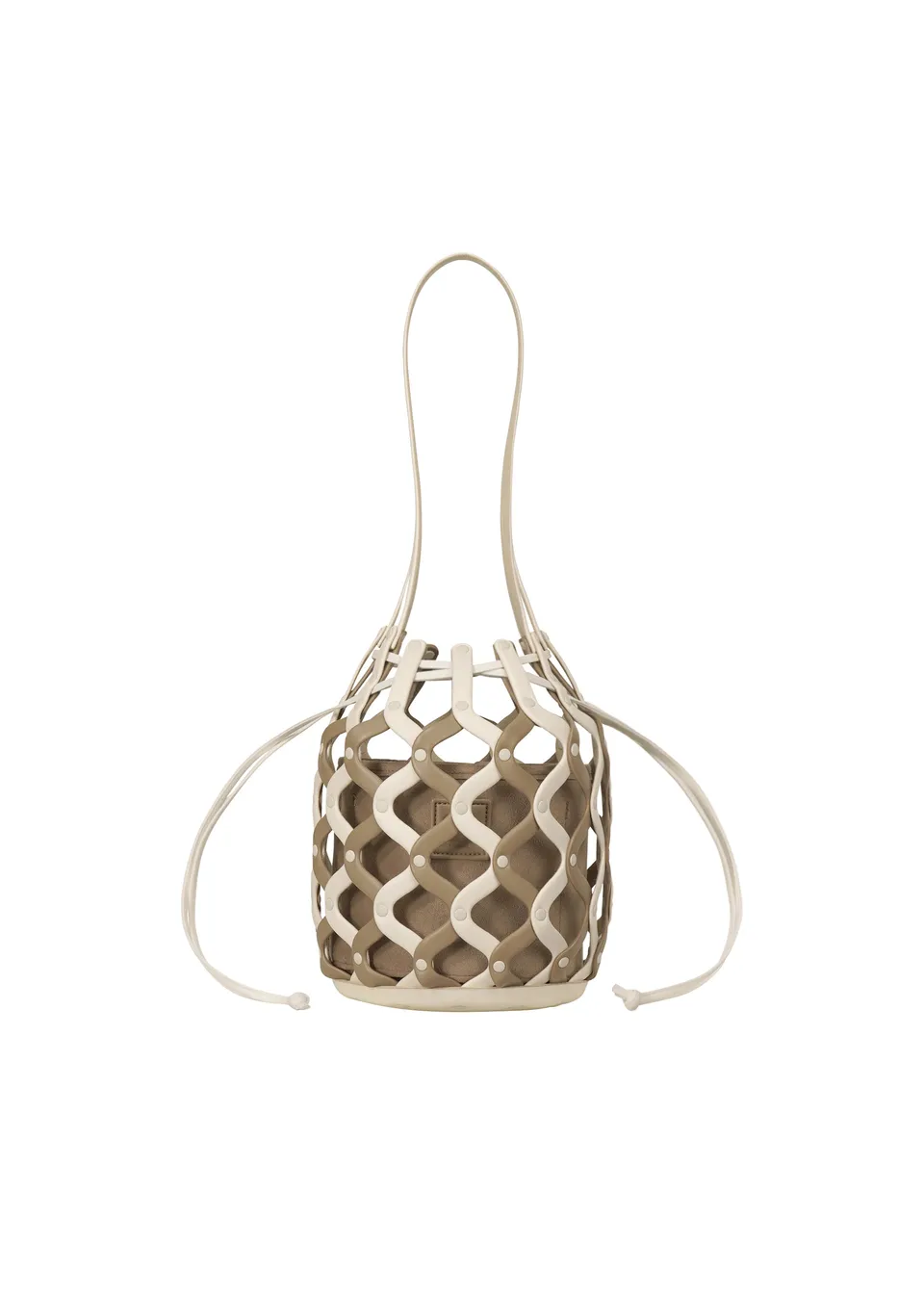Issey Miyake AMIME kabelka off white beige síťovaná