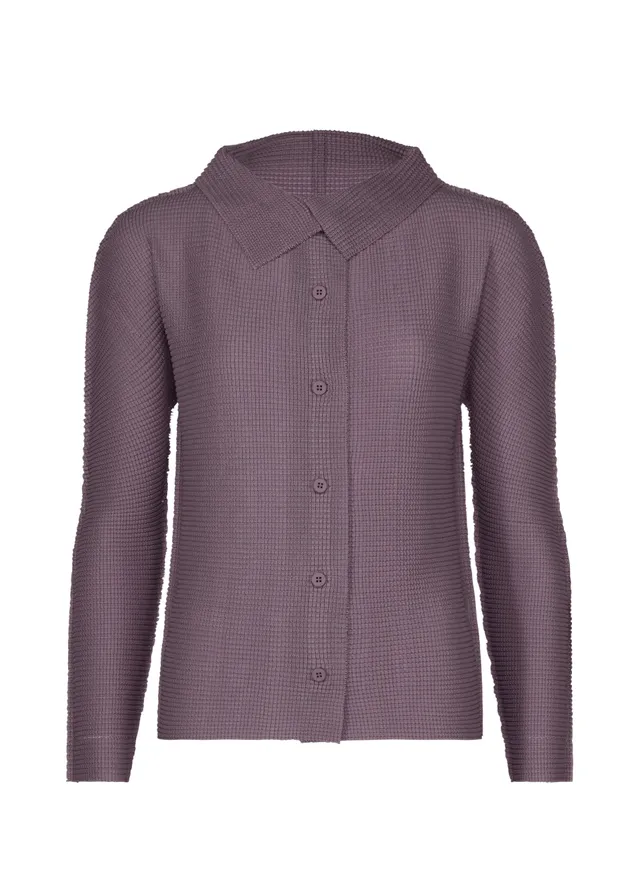 Issey Miyake Knit Stretch Pleats 1 kardigan taupe