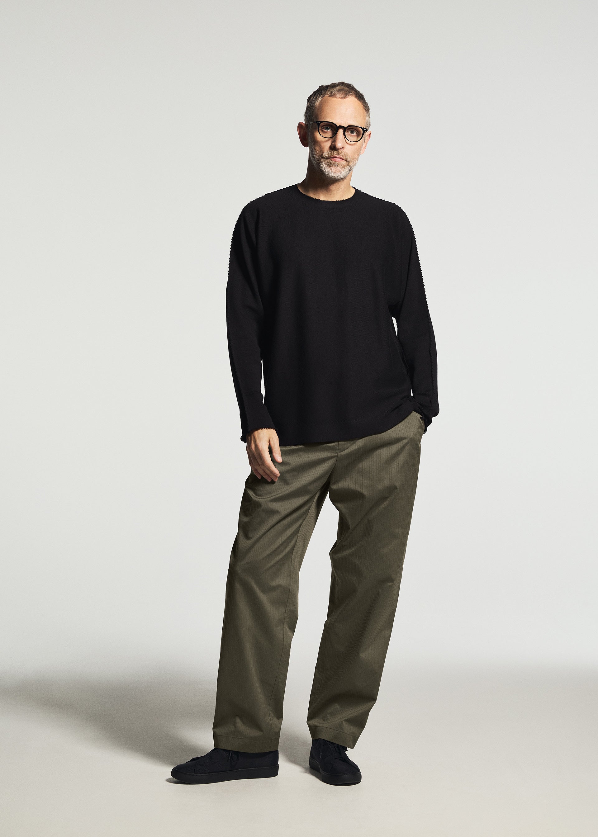 Issey Miyake TYPE-S 003 kalhoty černé stretch