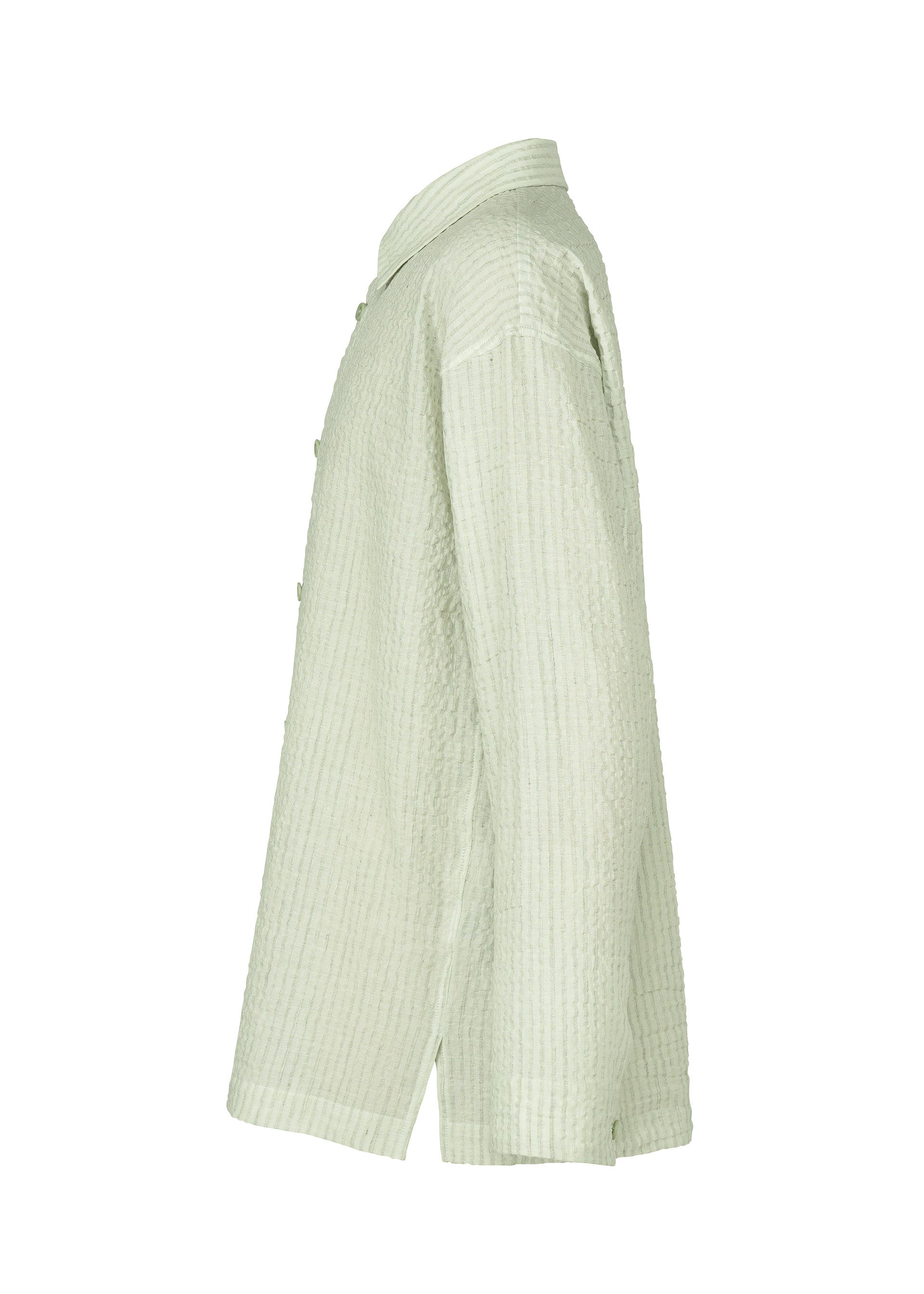 Issey Miyake IM Men Stripe Linen košile šedá