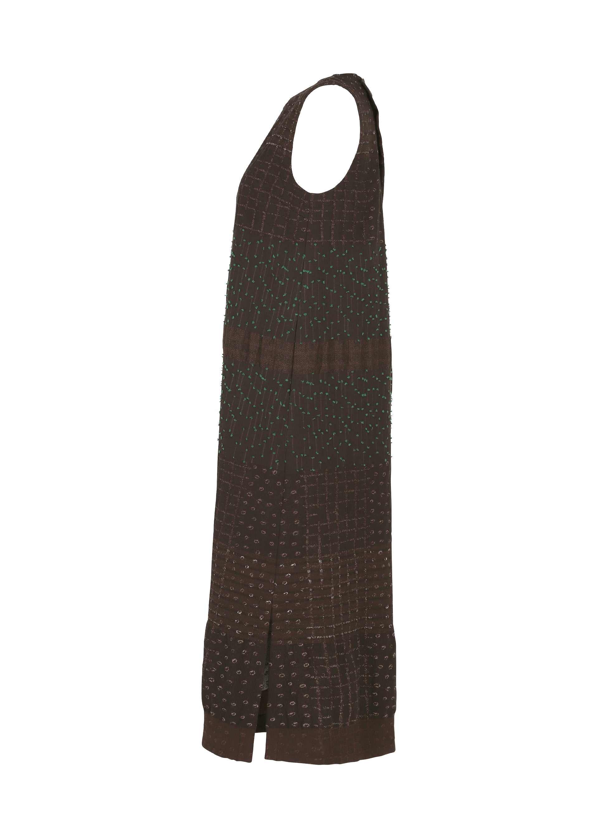 Issey Miyake HaaT Collage Stretch I šaty Dark Brown vel. 2
