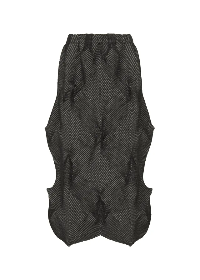 Issey Miyake Type-O 010-1 sukně béžová kohoutí stopa