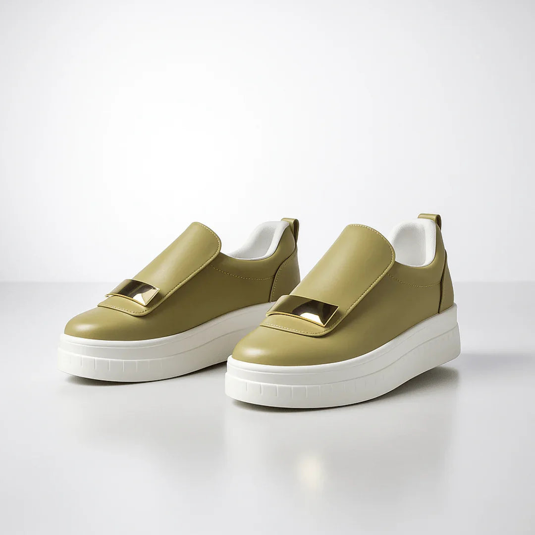 Norielle slip-on tenisky na platformě bílé