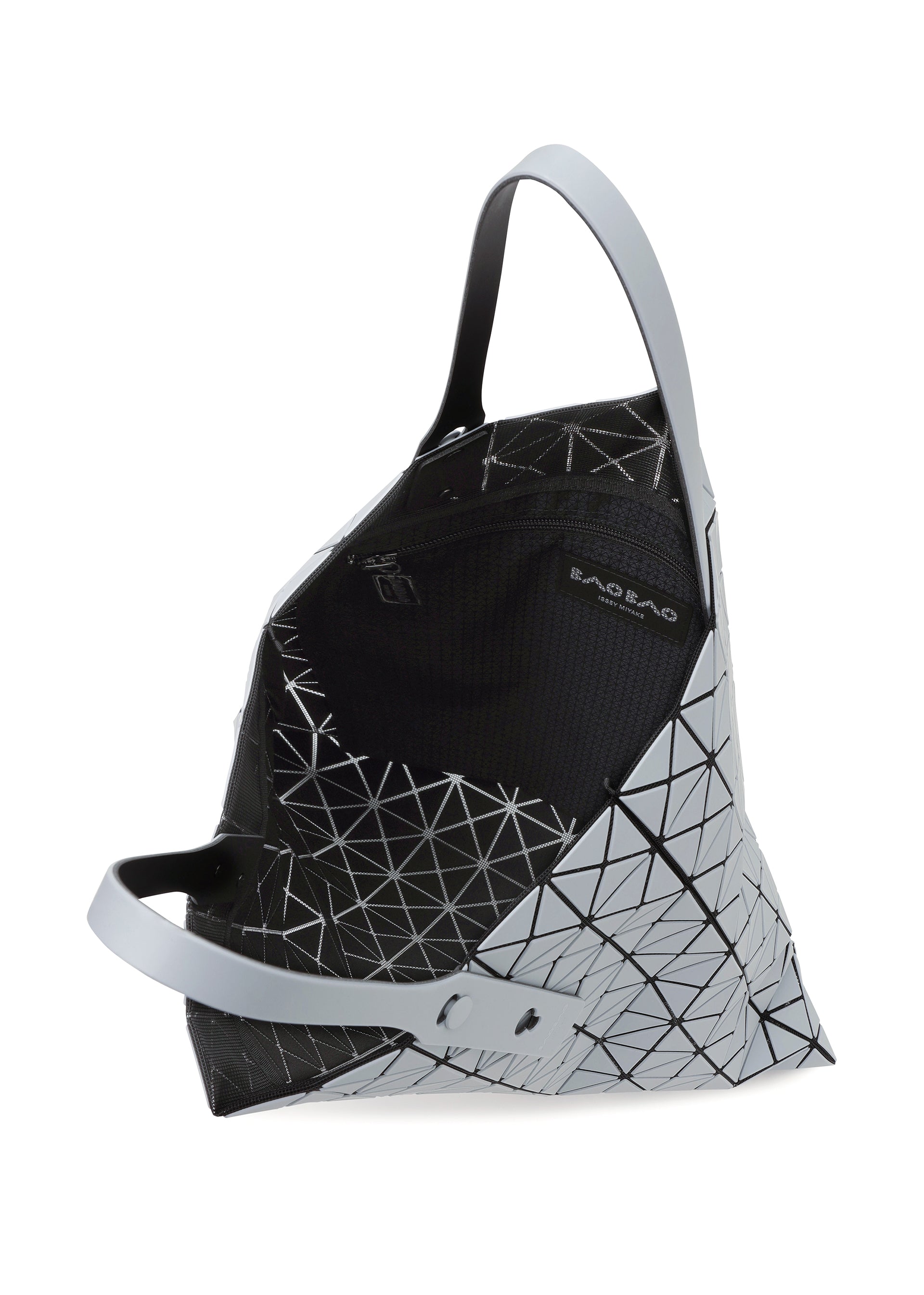Issey Miyake Prism Frost tote taška šedá matná