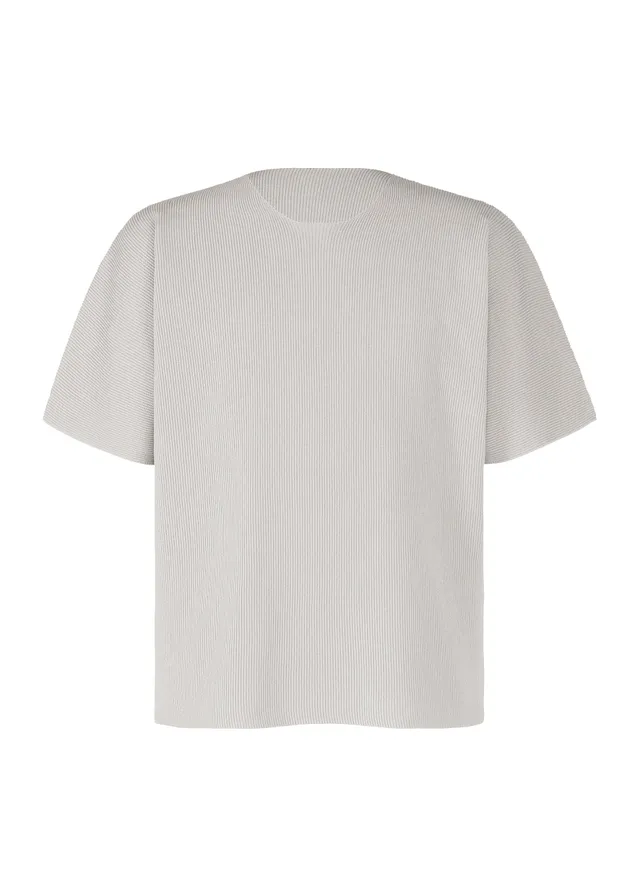 Issey Miyake Basic Knit tričko světle šedá recyklovaný úplet