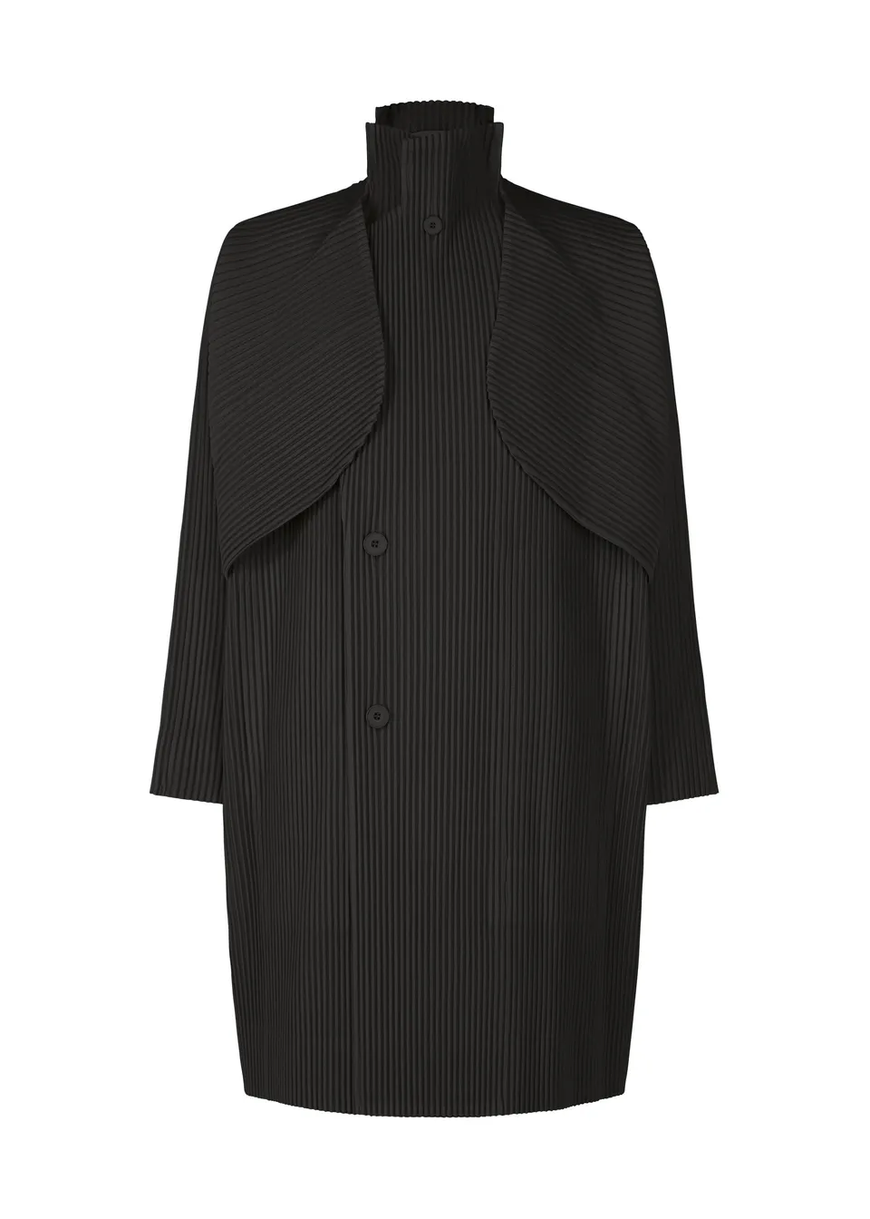 Issey Miyake Cover Fold kabát černý 3